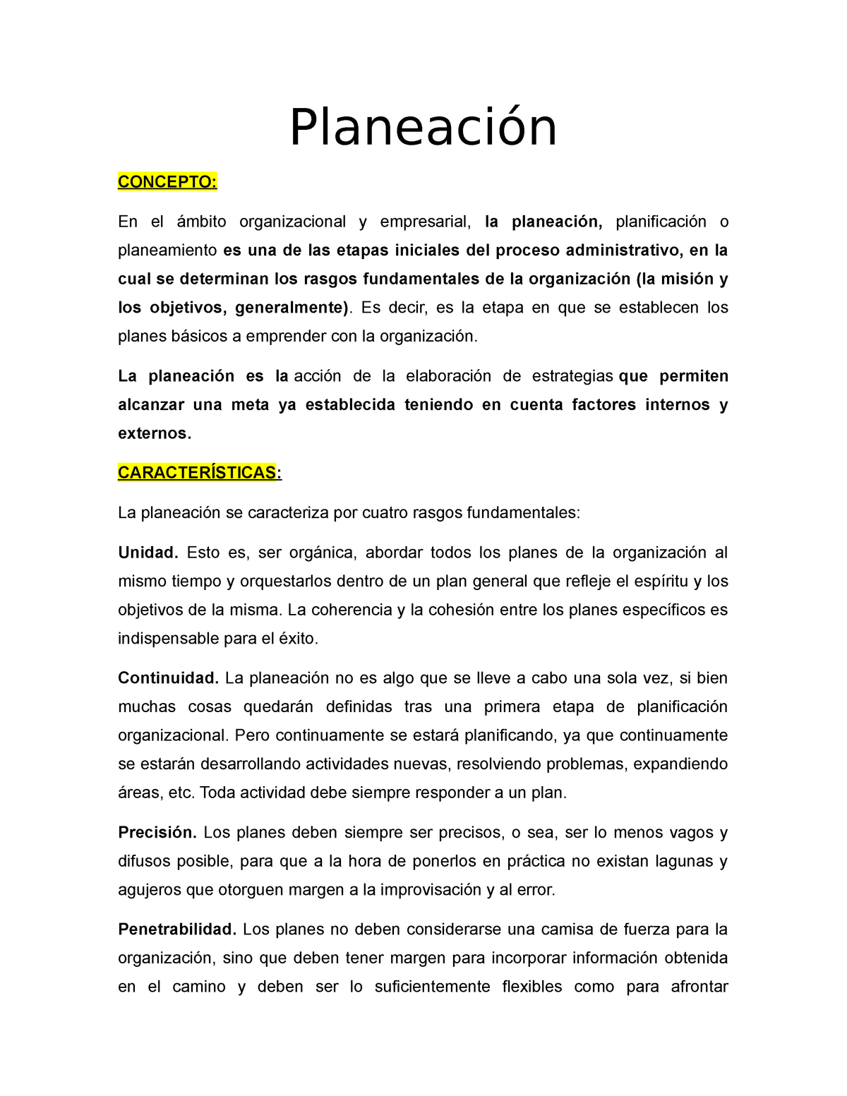 Planeación De La Administracion Ensayo Planeación Concepto En El ámbito Organizacional Y 3886