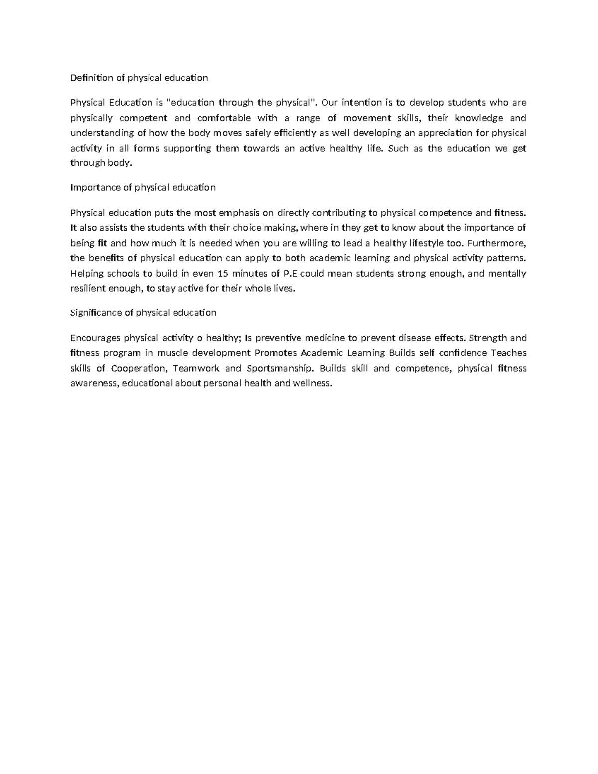 Definition of p-WPS Office - Definition of physical education Physical ...