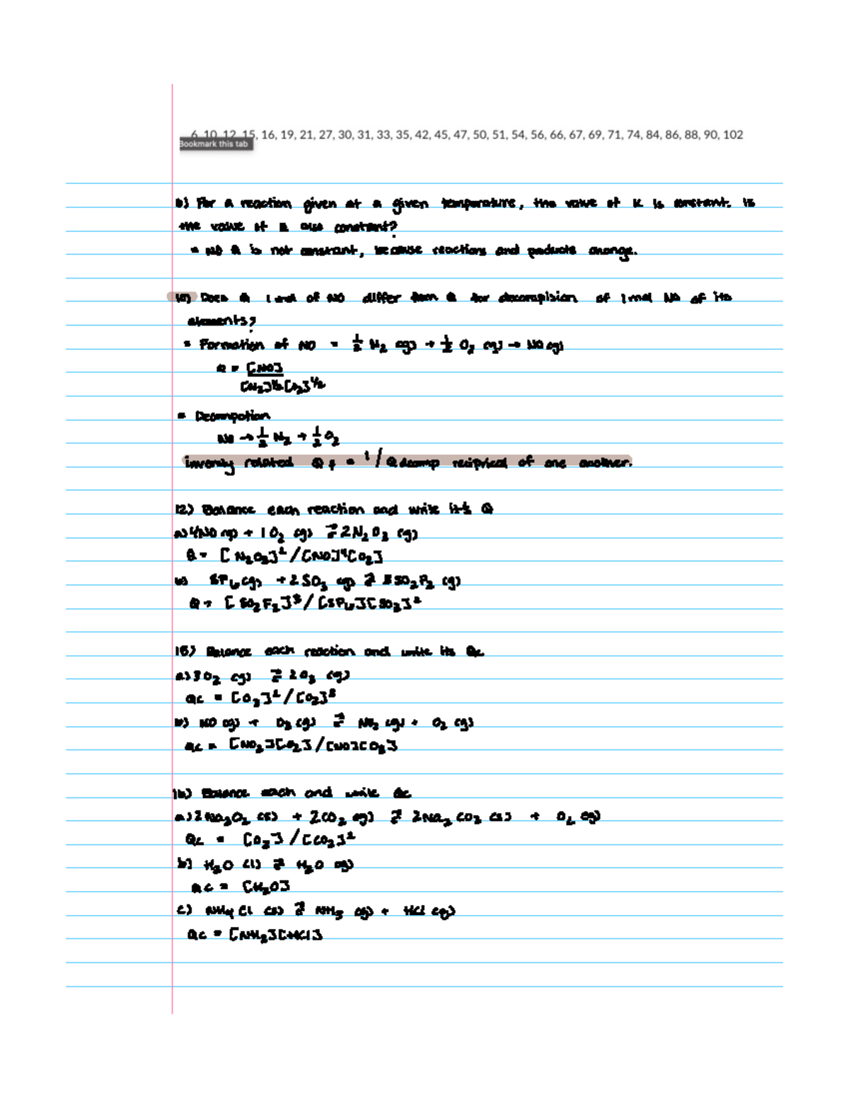 Chapter 17 Textbook Practice Problems - 6 For areaction given at a ...