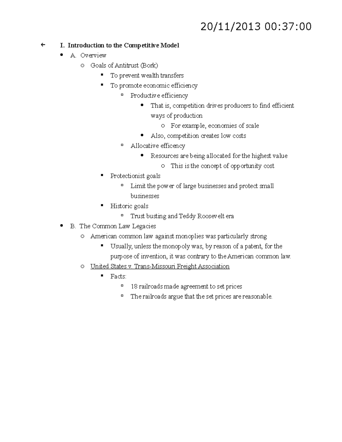 Antitrust outline herring - 20/11/2013 00:37: ← I. Introduction to the ...