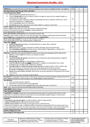 Respirtory examination OSCE - Examination Checklist Respiratory System ...