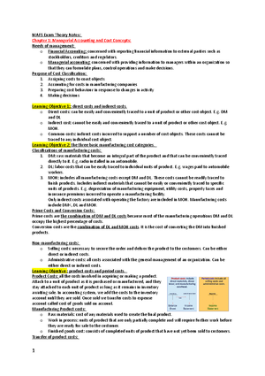 Topic nine MAF notes - stuff - 200116 - UWS - Studocu