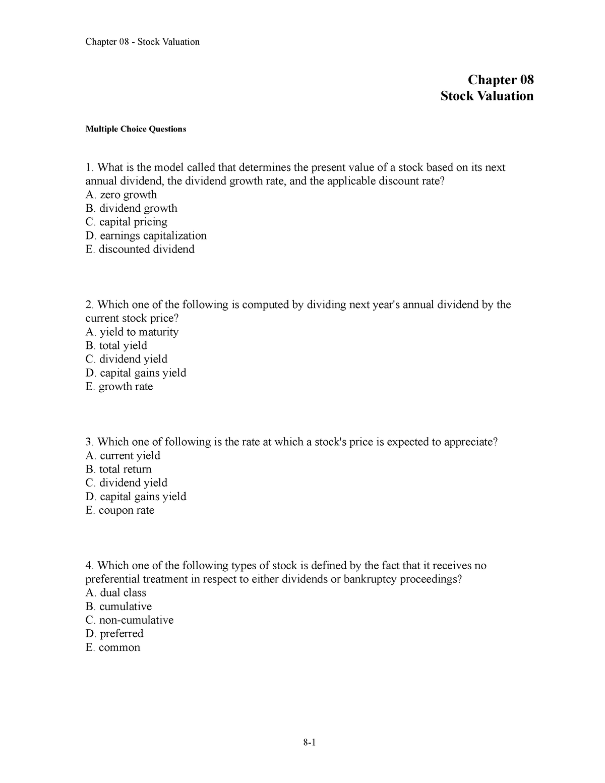 chap008-test-bank-chapter-08-stock-valuation-multiple-choice