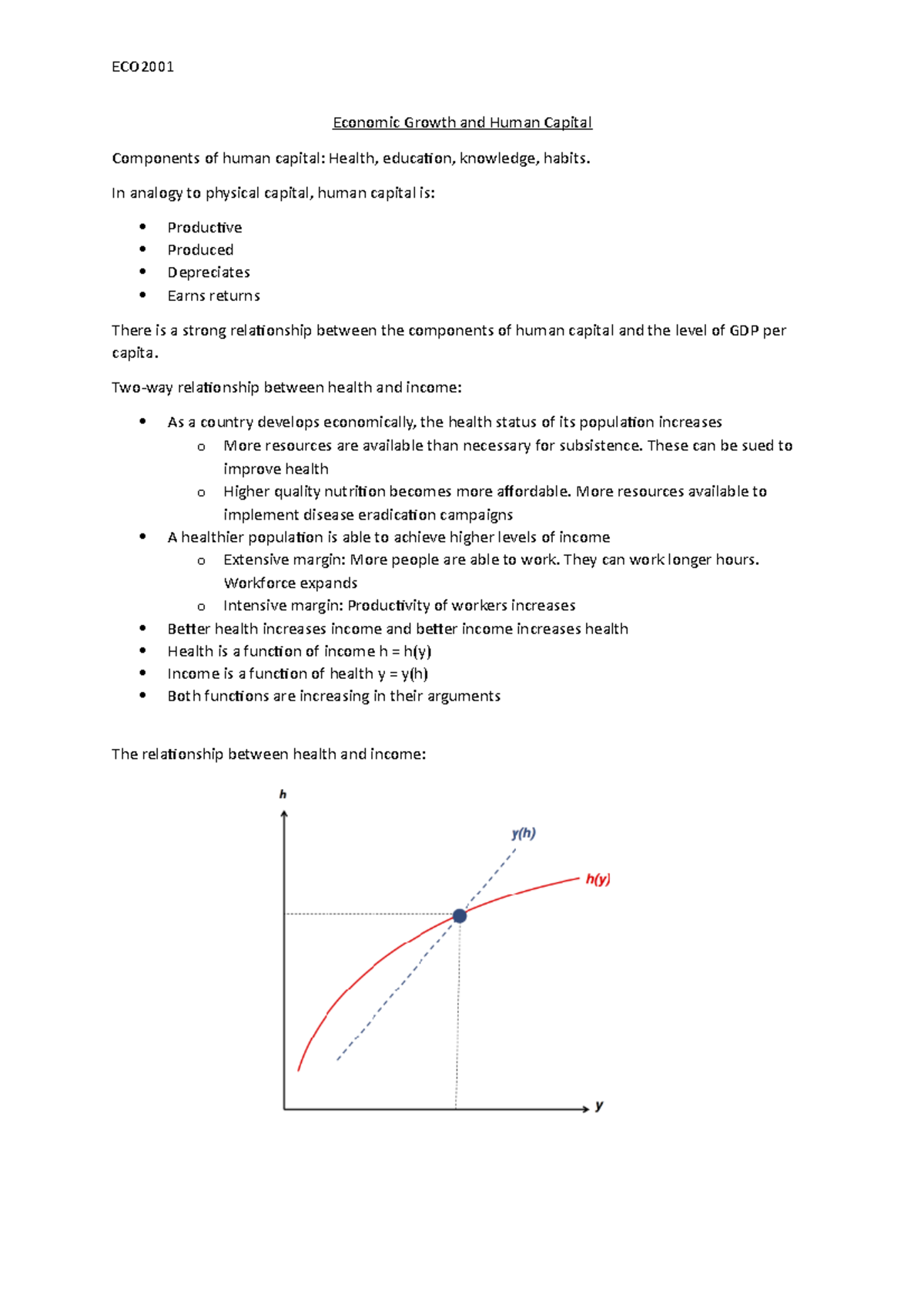 Economic Growth 5- Human capital - ECO Economic Growth and Human ...
