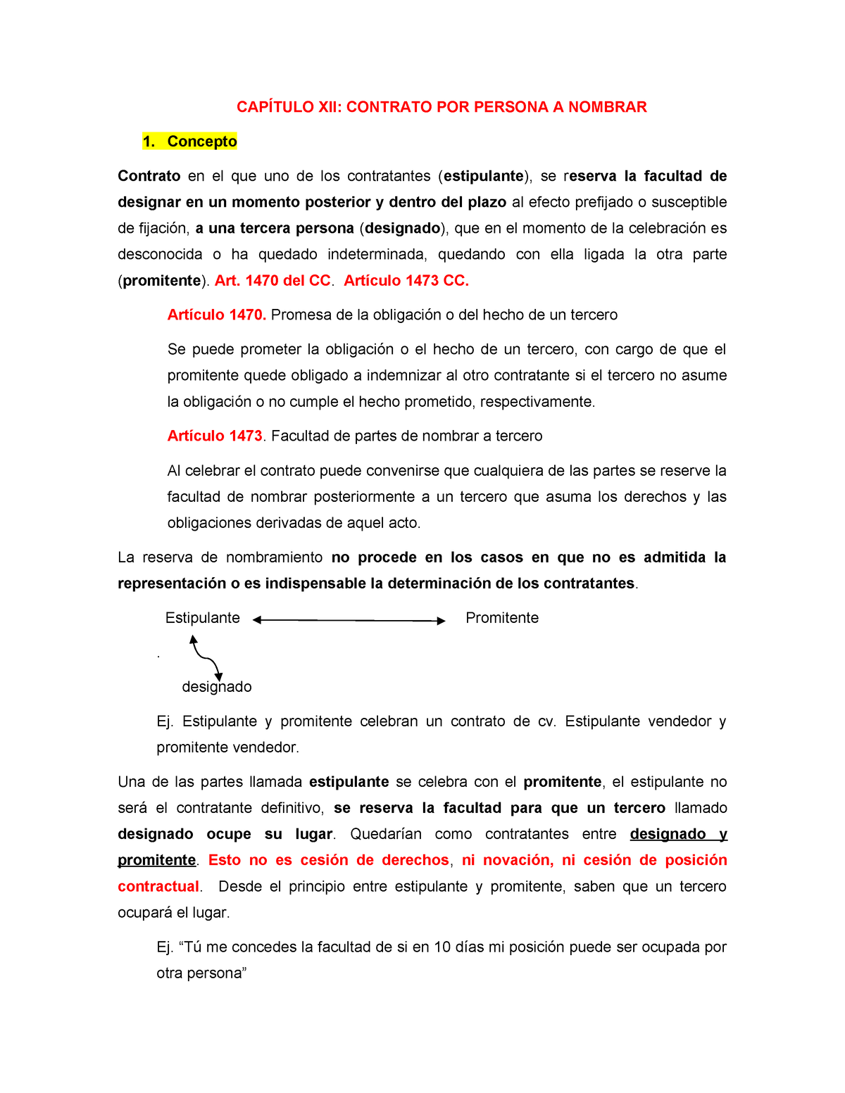 12 Capitulo Xii Contrato Por Persona A Nombrar CapÍtulo Xii Contrato Por Persona A Nombrar 1166