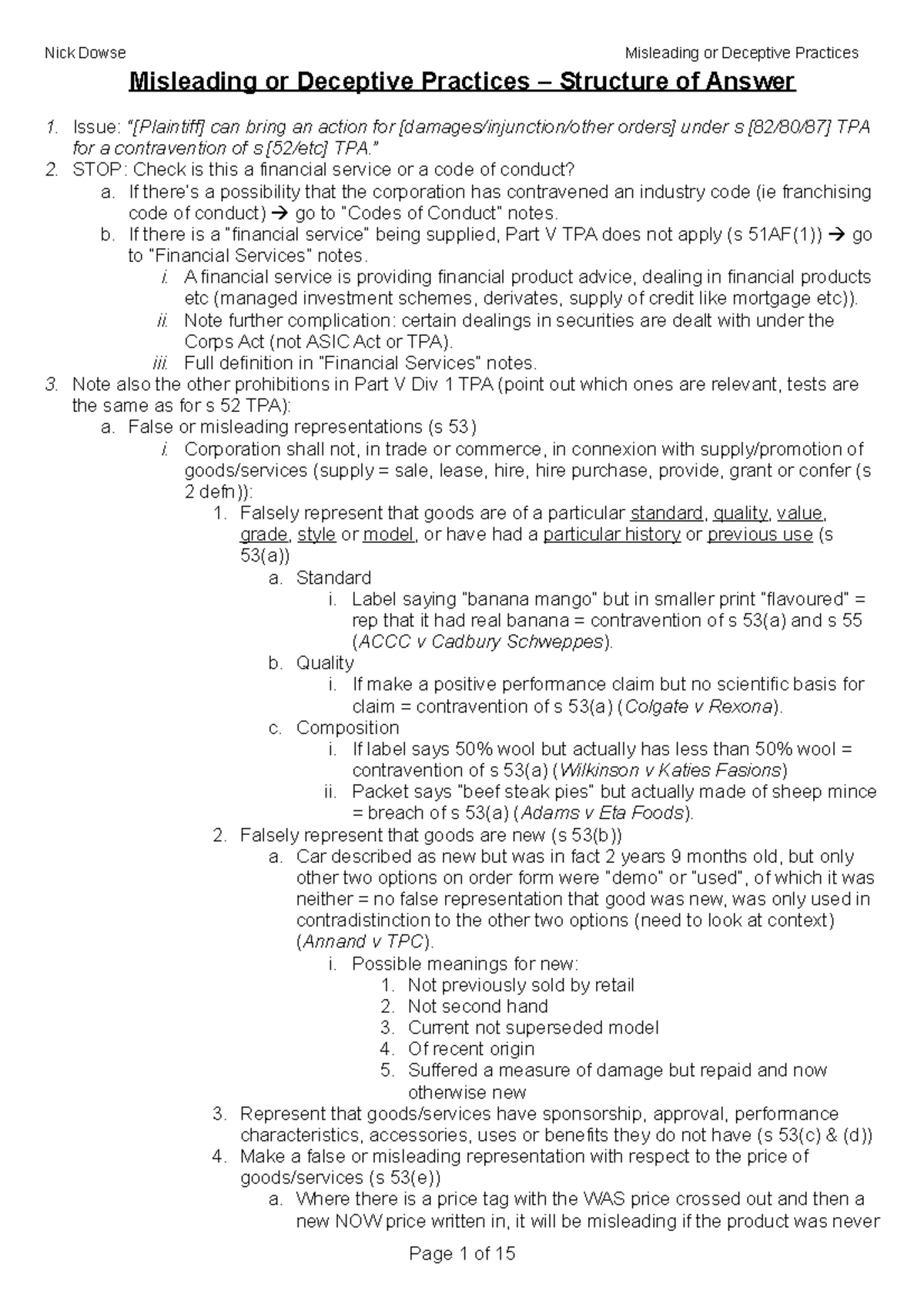 Misleading or Deceptive Practices - ” STOP: Check is this a financial ...