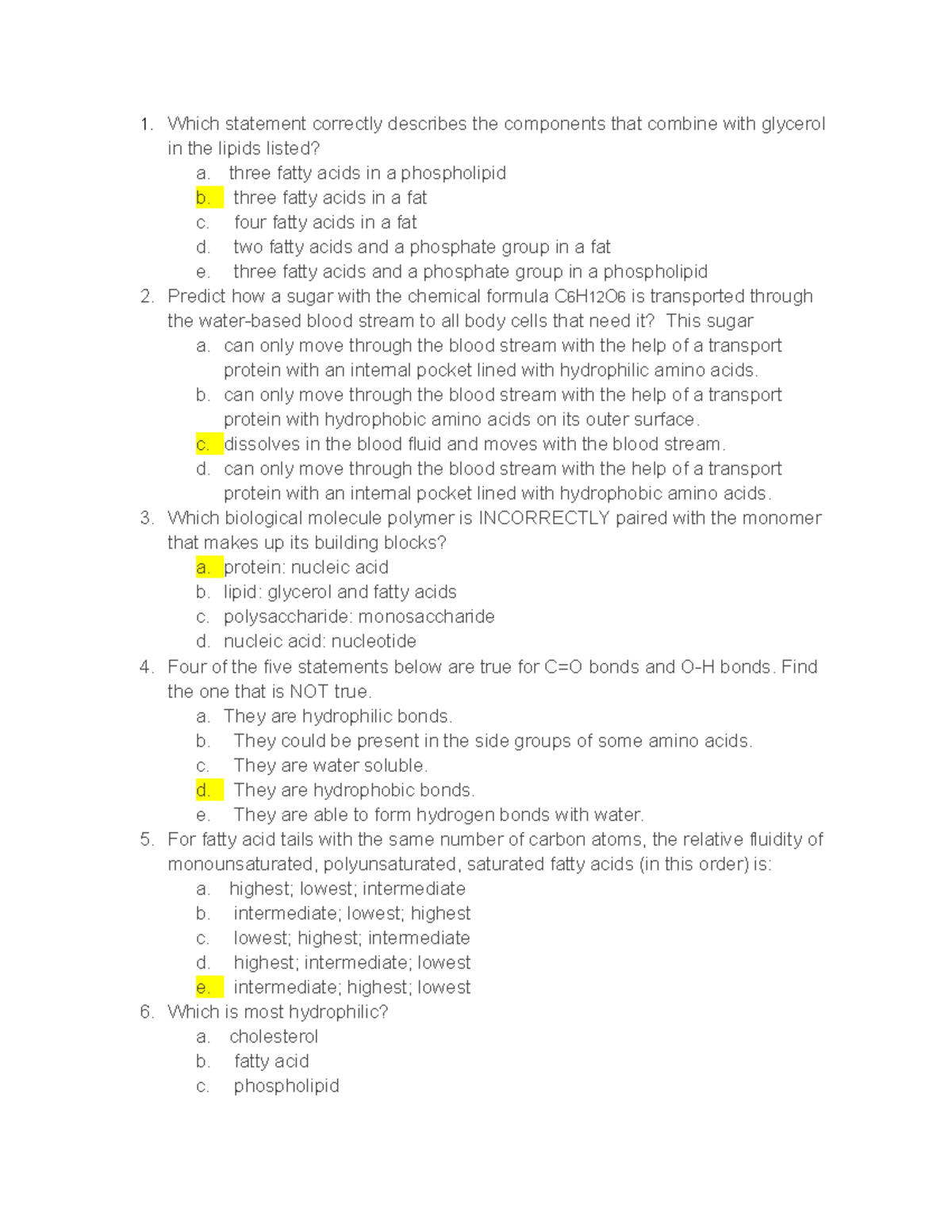 EBIO 1210001,002,005 Exam 1 Answers Which statement correctly