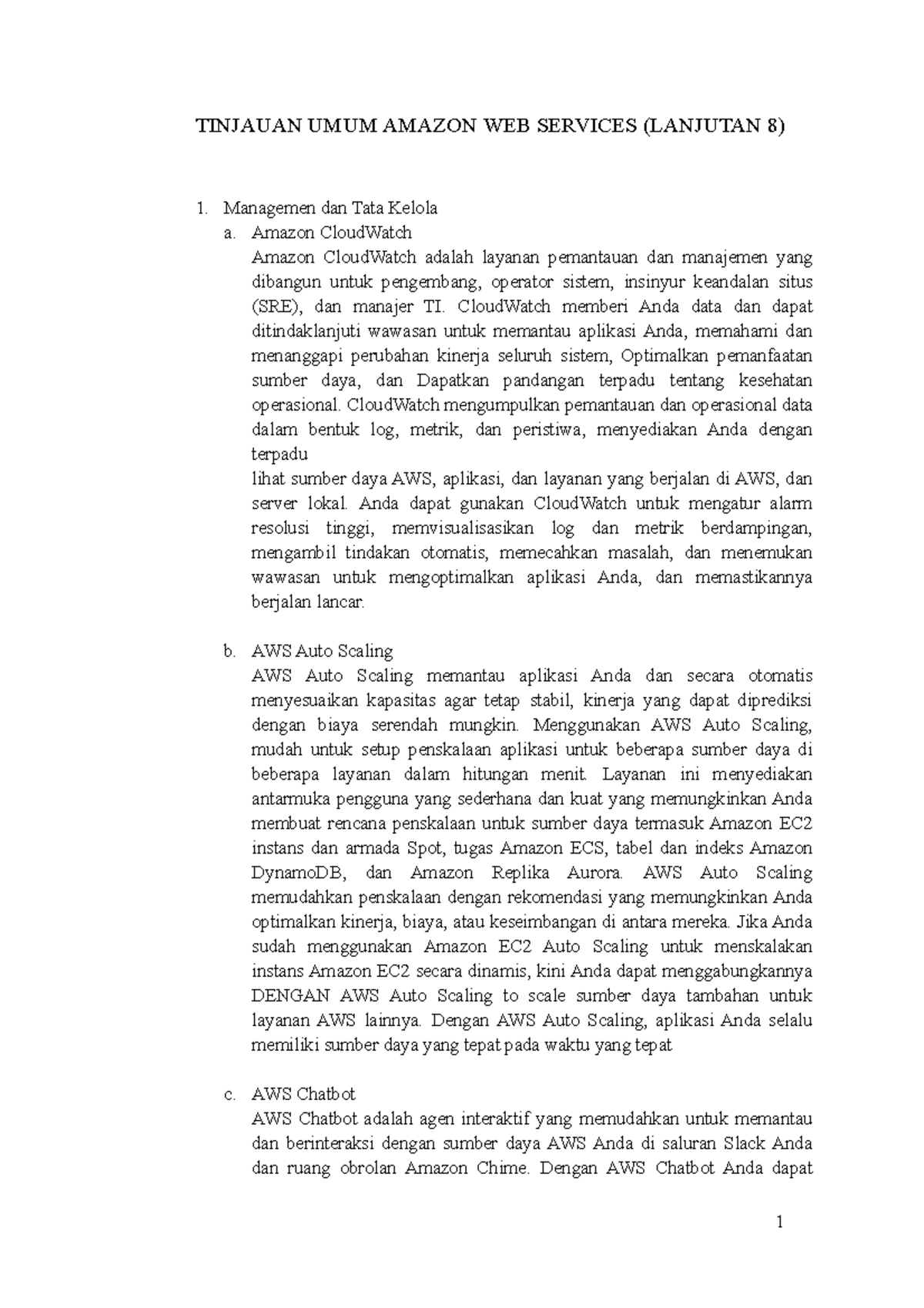 Aws whitepaper 8 - TINJAUAN UMUM AMAZON WEB SERVICES (LANJUTAN 8 ...