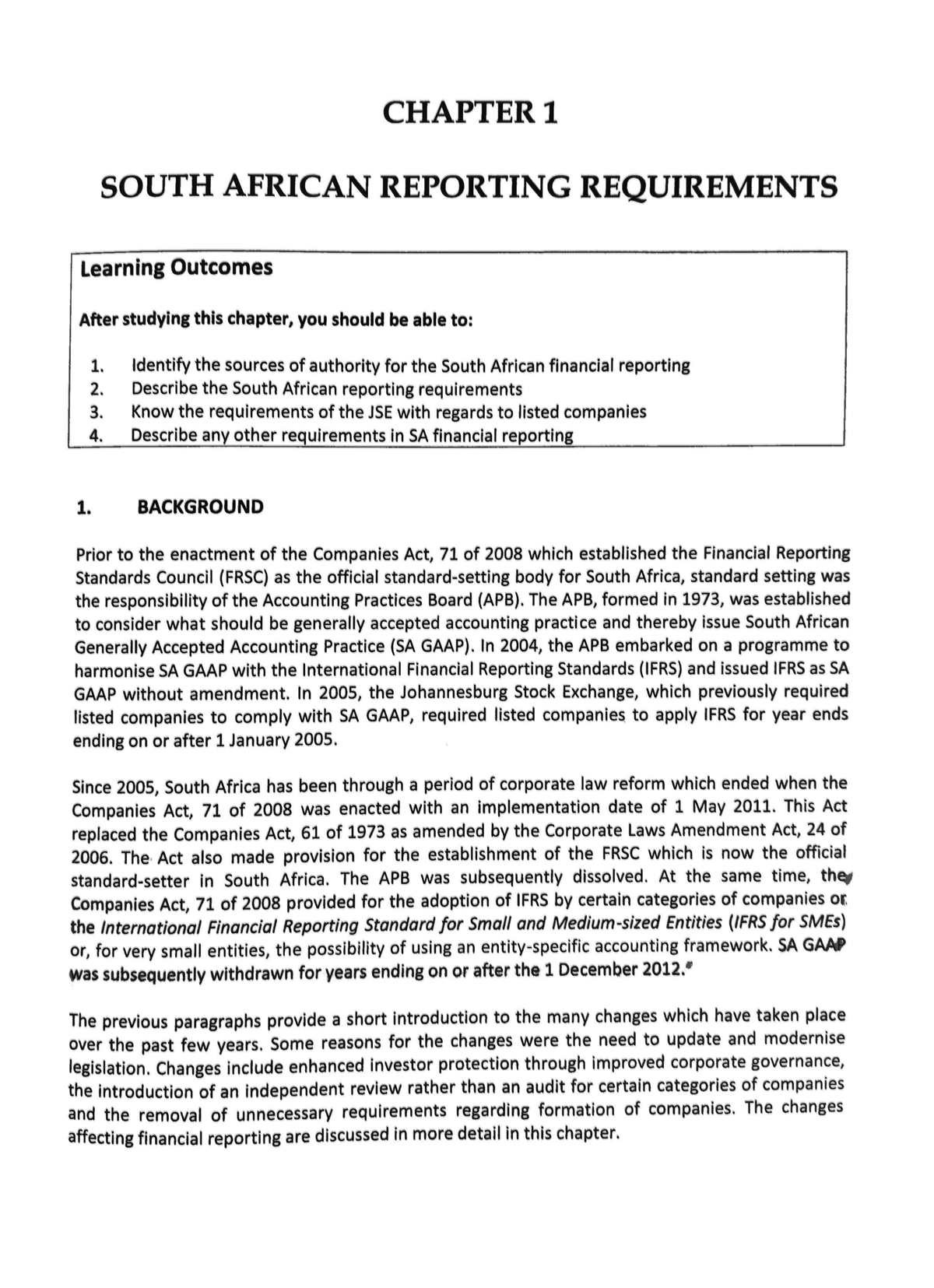 SA Reporting Requirements ACCT311 Studocu