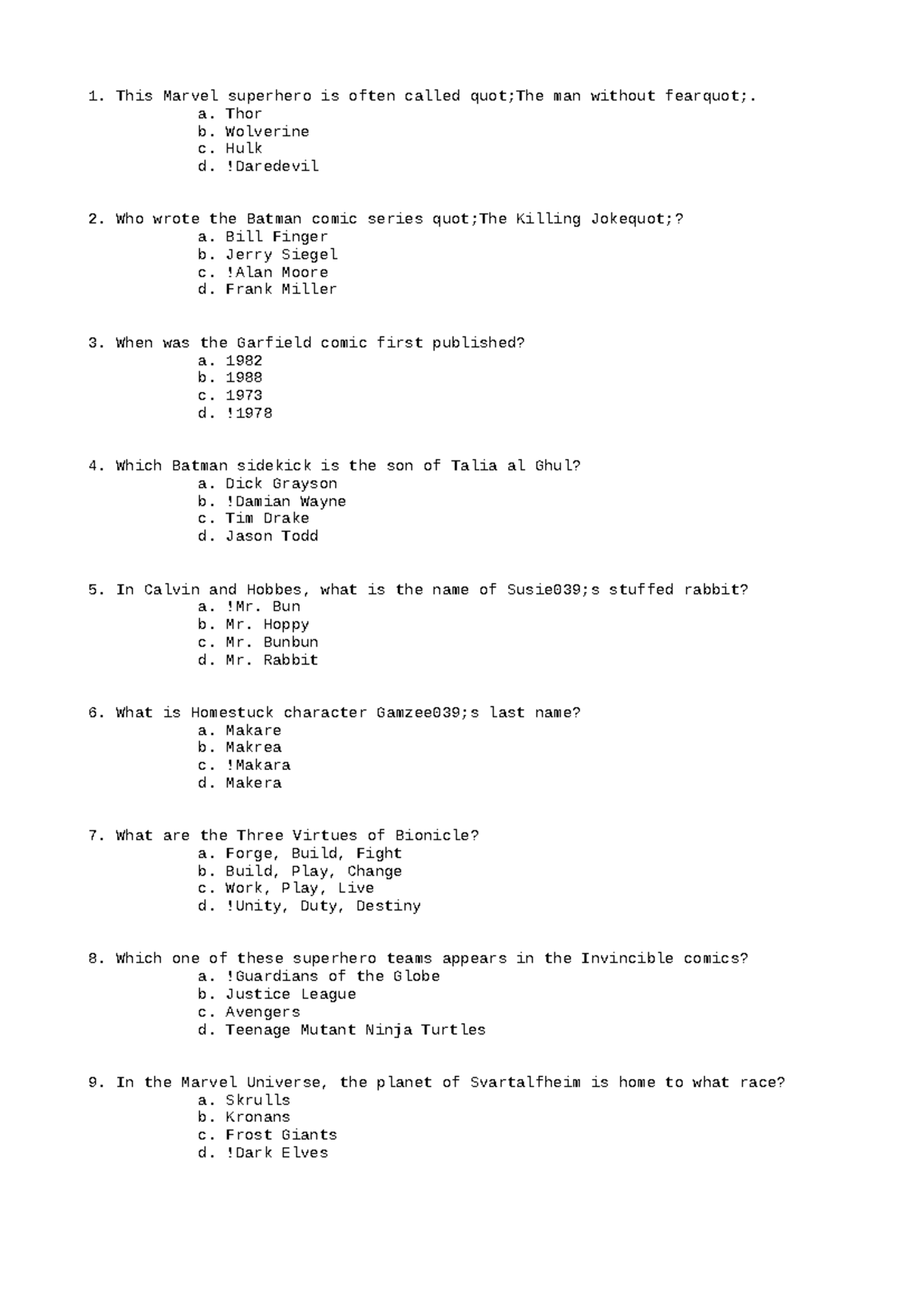 Math Problems Fall 2023 6 - This Marvel superhero is often called quot ...