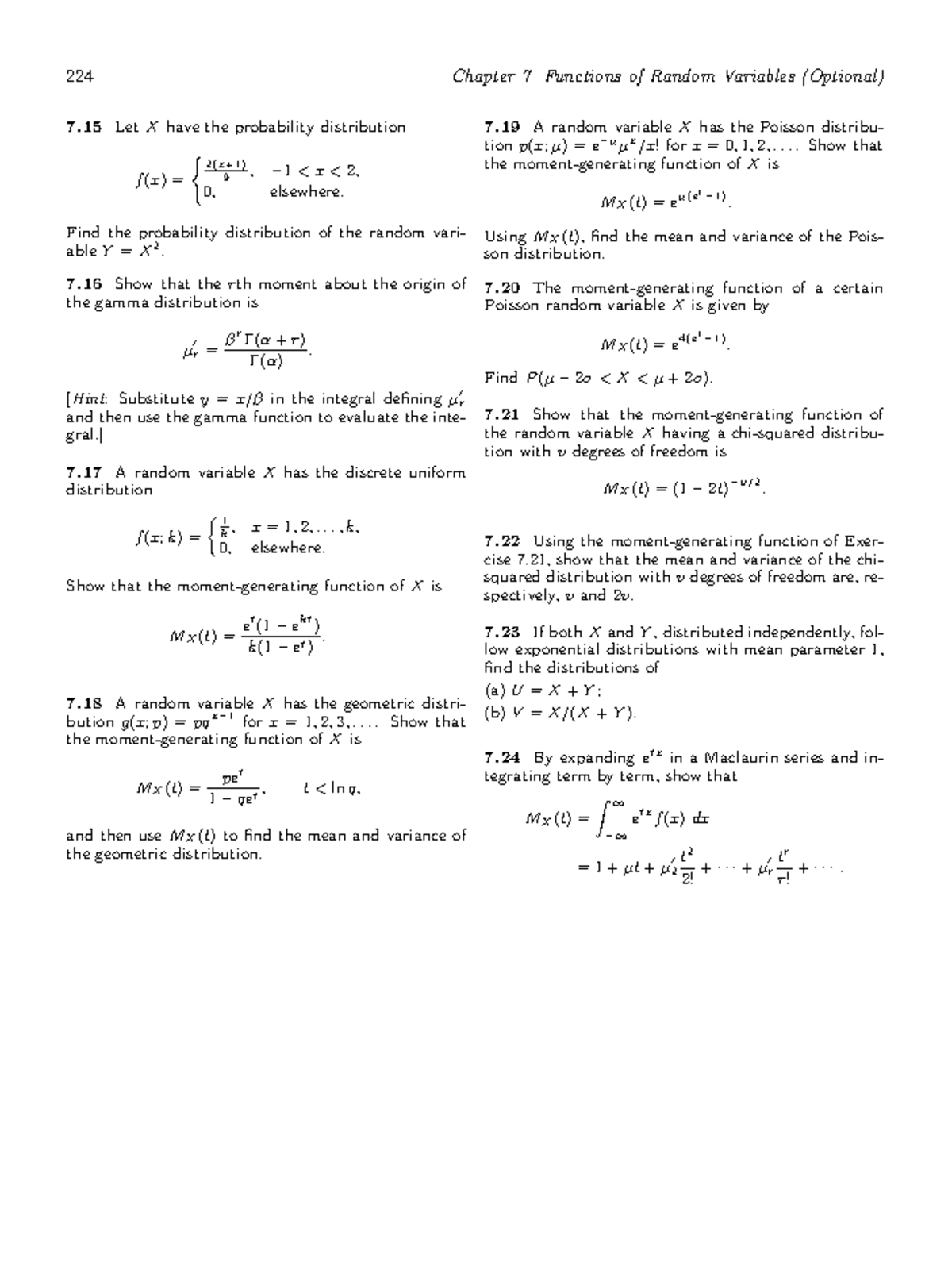 Probability and Statistics for Engineers-245-266 - 224 Chapter 7 ...