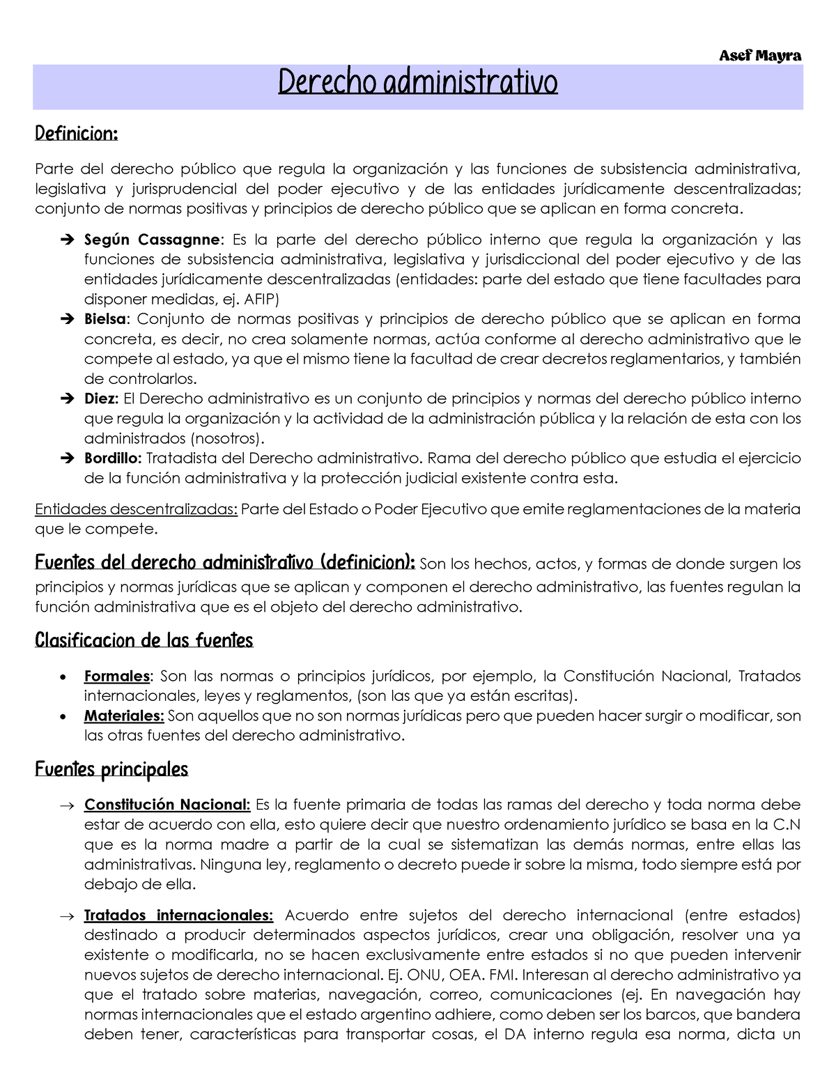 Derecho Administrativo Primer Parcial - DefiniciÛn: Parte Del Derecho P ...