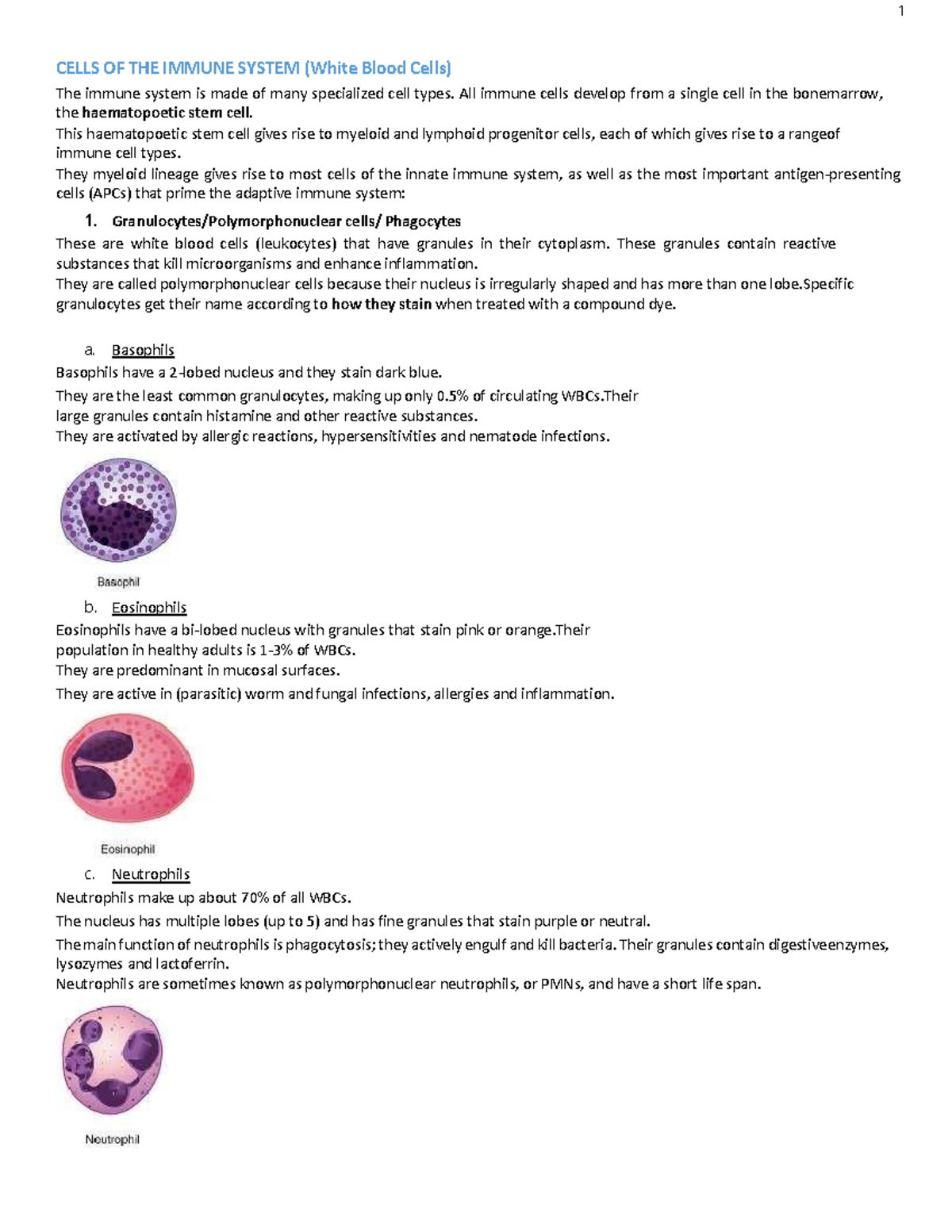 Introduction to Immunology - CELLS OF THE IMMUNE SYSTEM (White Blood ...