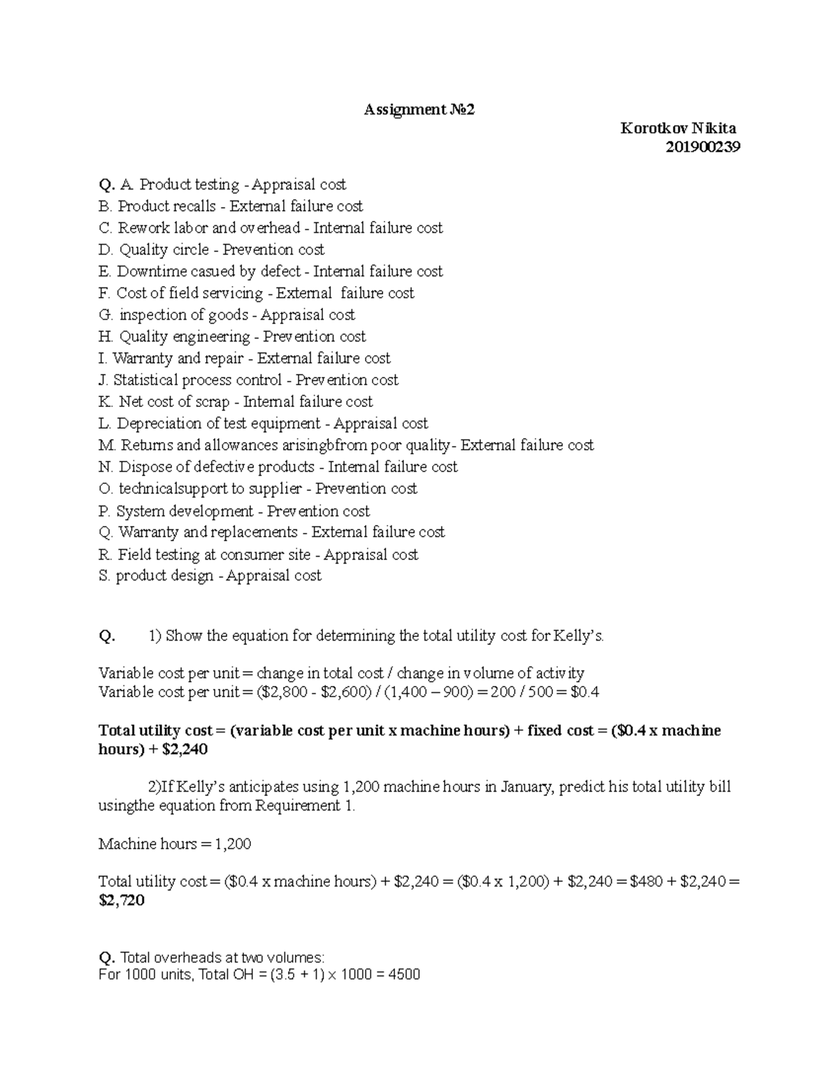 unit 13 cost and management accounting assignment 2