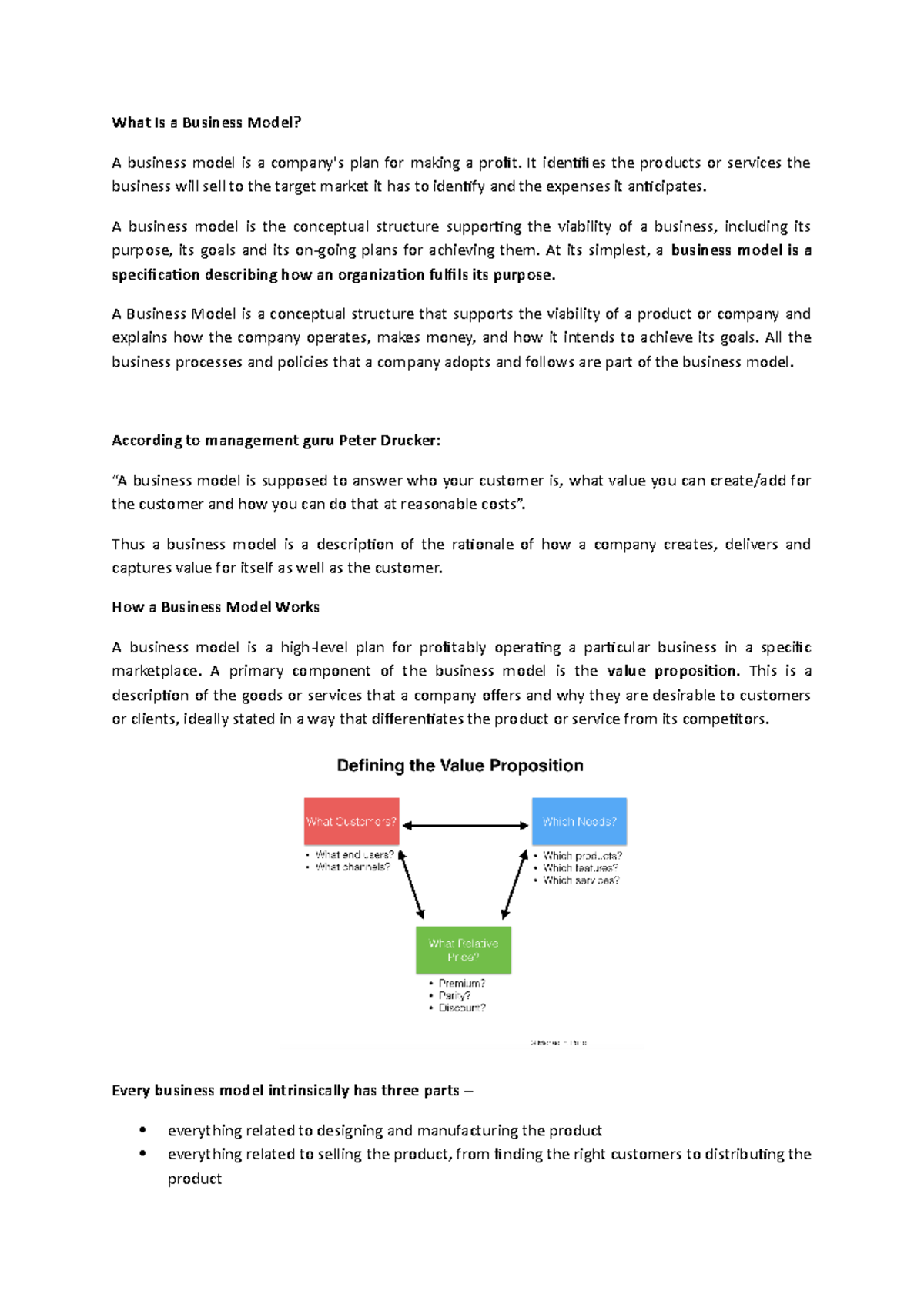 Business Model components types - What Is a Business Model? A business ...