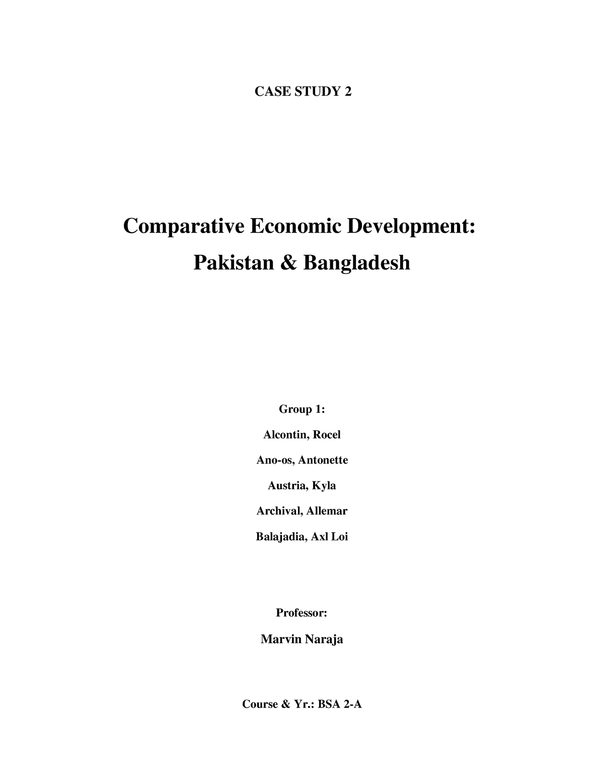 comparative economic development pakistan and bangladesh case study summary