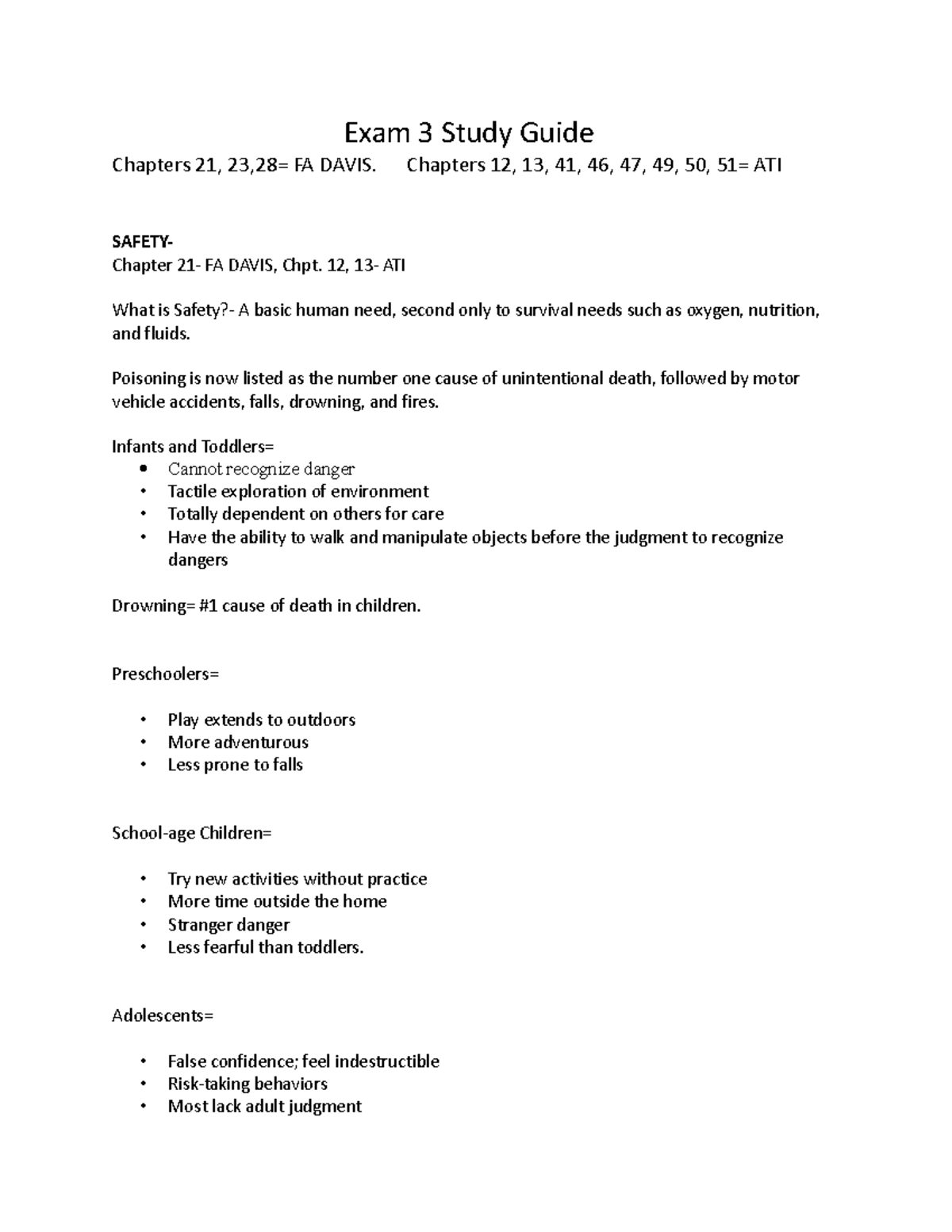 Exam+3+Study+Guide - Fundmentals Exam 3 - Exam 3 Study Guide Chapters ...