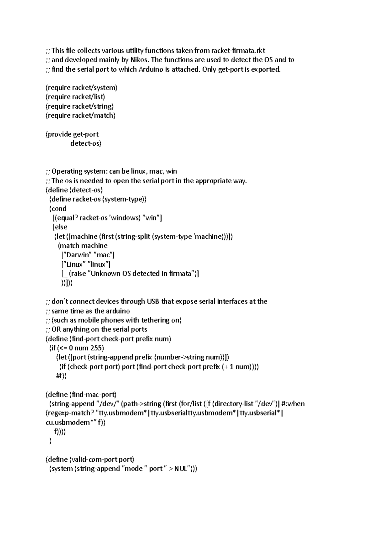 This file collects various utility functions taken from racket - The ...