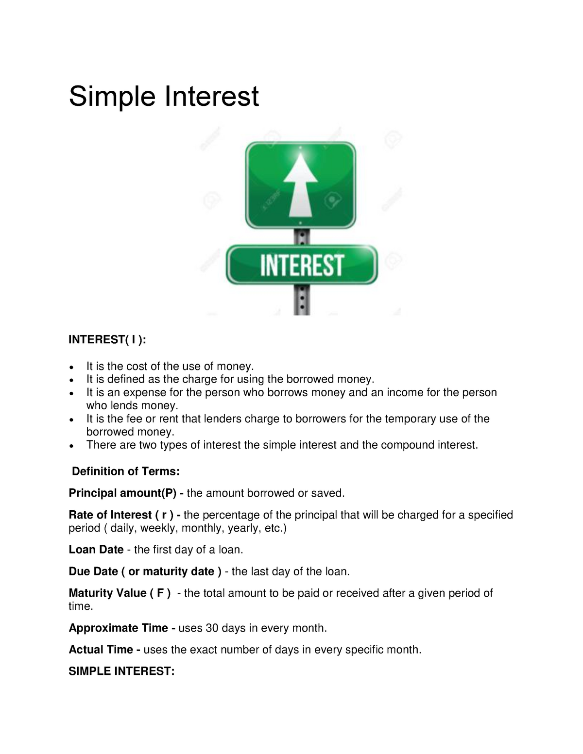 interest and principal definition