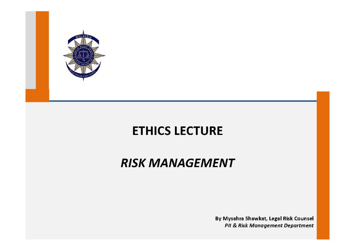 Ethics, Risk Management , Ethics Management Guide: Toolkit for Ethical ...