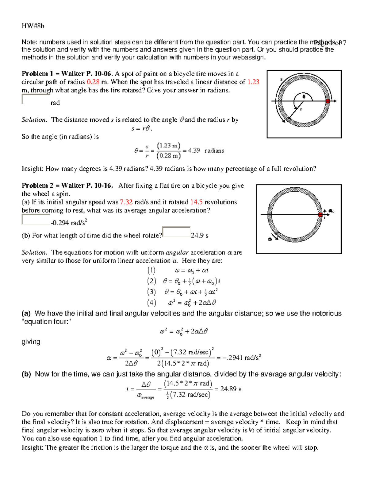 Hw8b - Homework Assignment 8b - Page 1 Of 7 Note: Numbers Used In ...