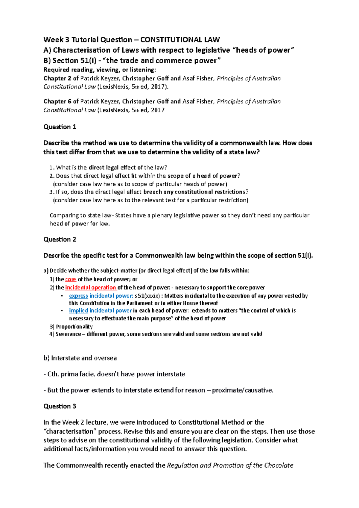 Constitution Week 3 Tutorial Question - Week 3 Tutorial Question ...