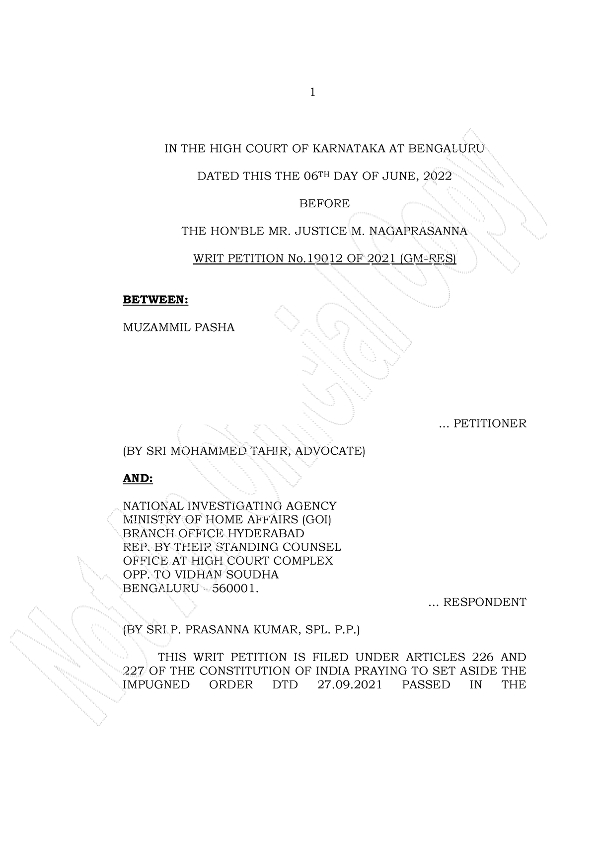 91 and 207 crpc - Judgment - IN THE HIGH COURT OF KARNATAKA AT