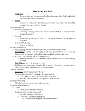 Exam 1 Lectures and Powerpoints - Geology - Exam 1 Lectures and ...