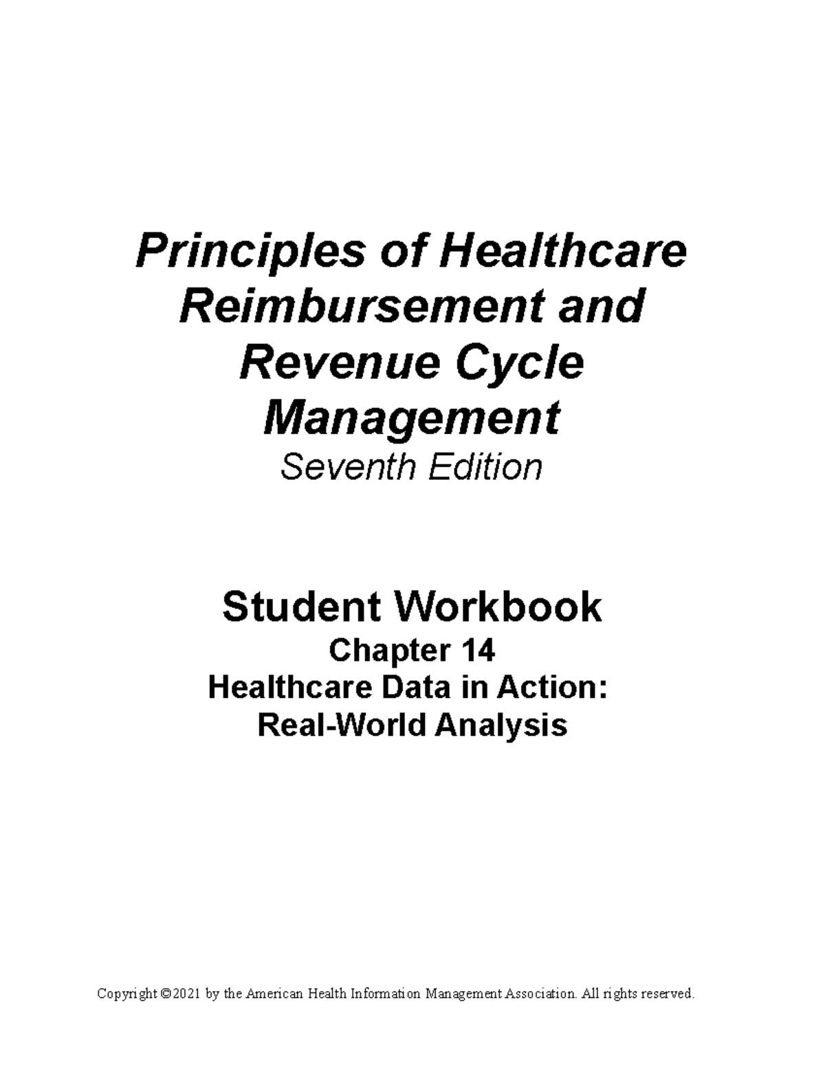 AB202019 Ch14 Workbook - Principles Of Healthcare Reimbursement And ...