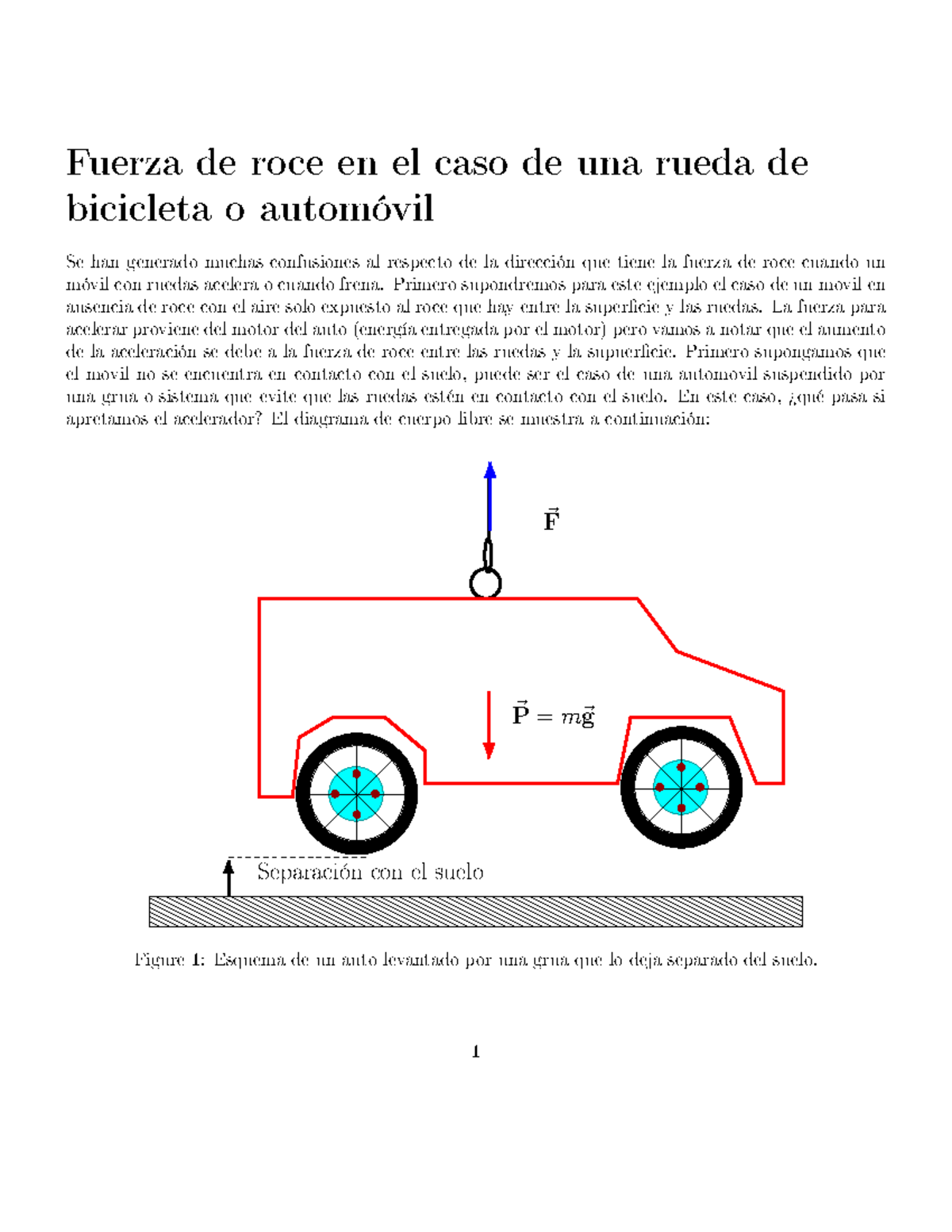 Rueda acelerando - Fuerza de roce en el caso de una rueda de bicicleta ...