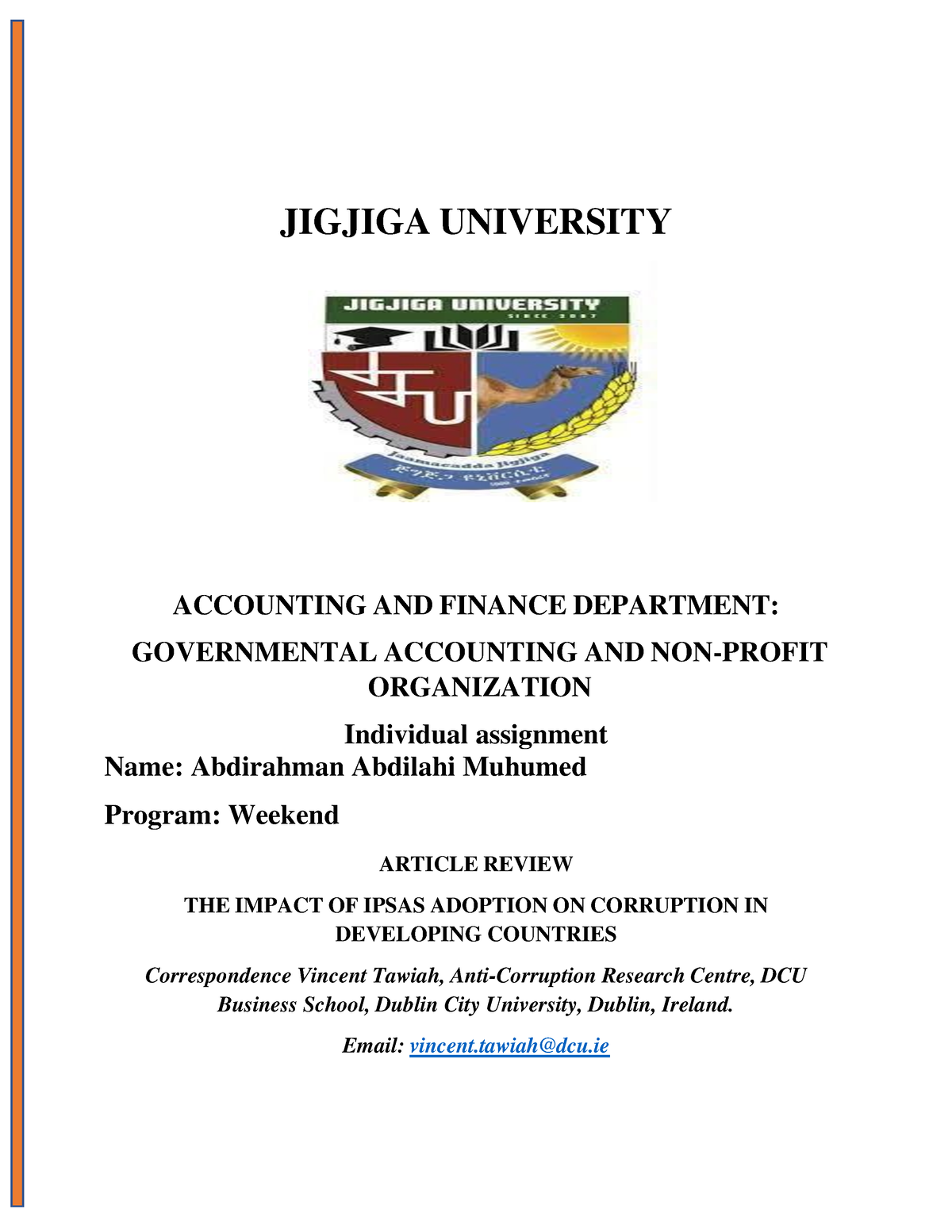 Article Review Abdirahman JIGJIGA UNIVERSITY ACCOUNTING AND FINANCE   Thumb 1200 1553 