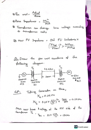 Lecture 2 Per unit - Power System protection - Lecture 2: Per-unit ...