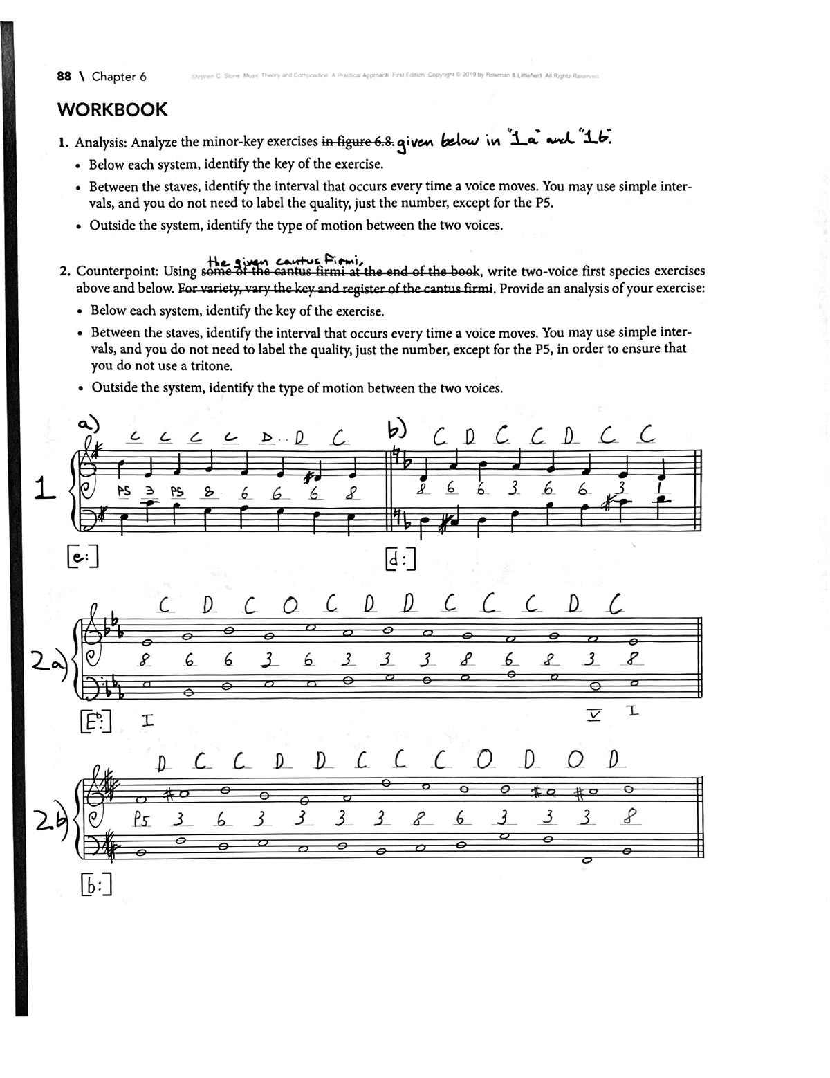 Theory 1-2 - Two-Voice First Species Exercises - PY.710.113 - Studocu