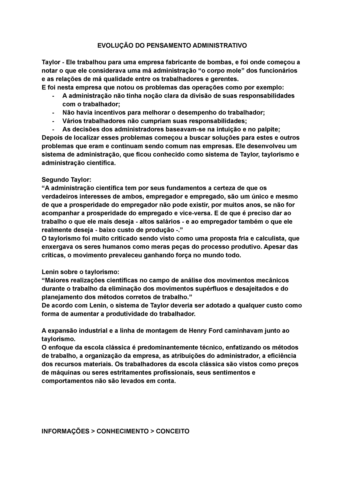 Livro-Texto Unidade III Evolução do Pensamento Administrativo' - Evolução  do Pensamento Administrativo