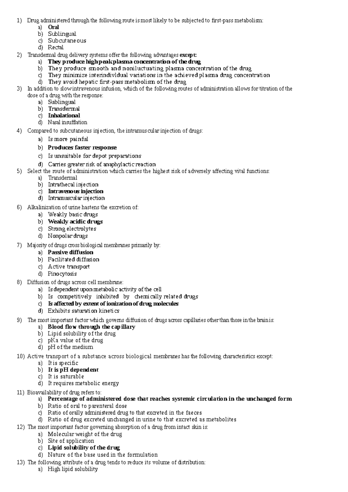 Itogovoe 2020 MCQ-3 - assessment - Drug administered through the ...