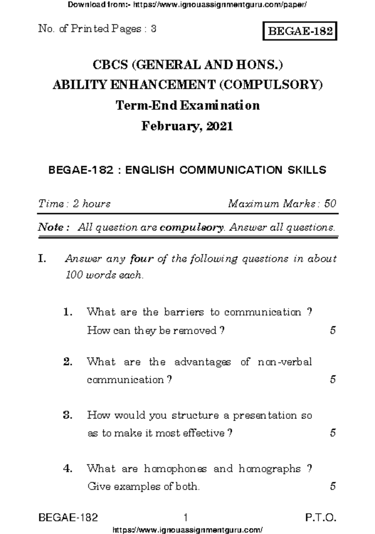 begae 182 solved assignment free download pdf