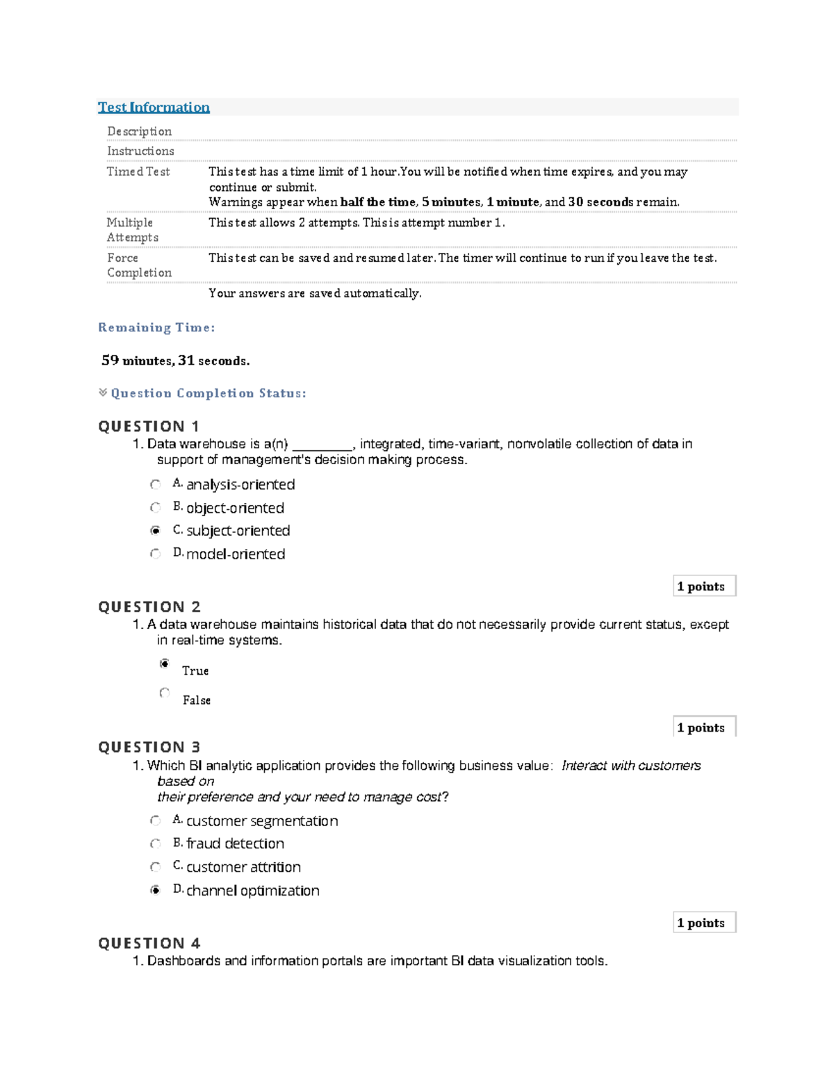 Test - 4 - Test Information Description Instructions Timed Test This ...