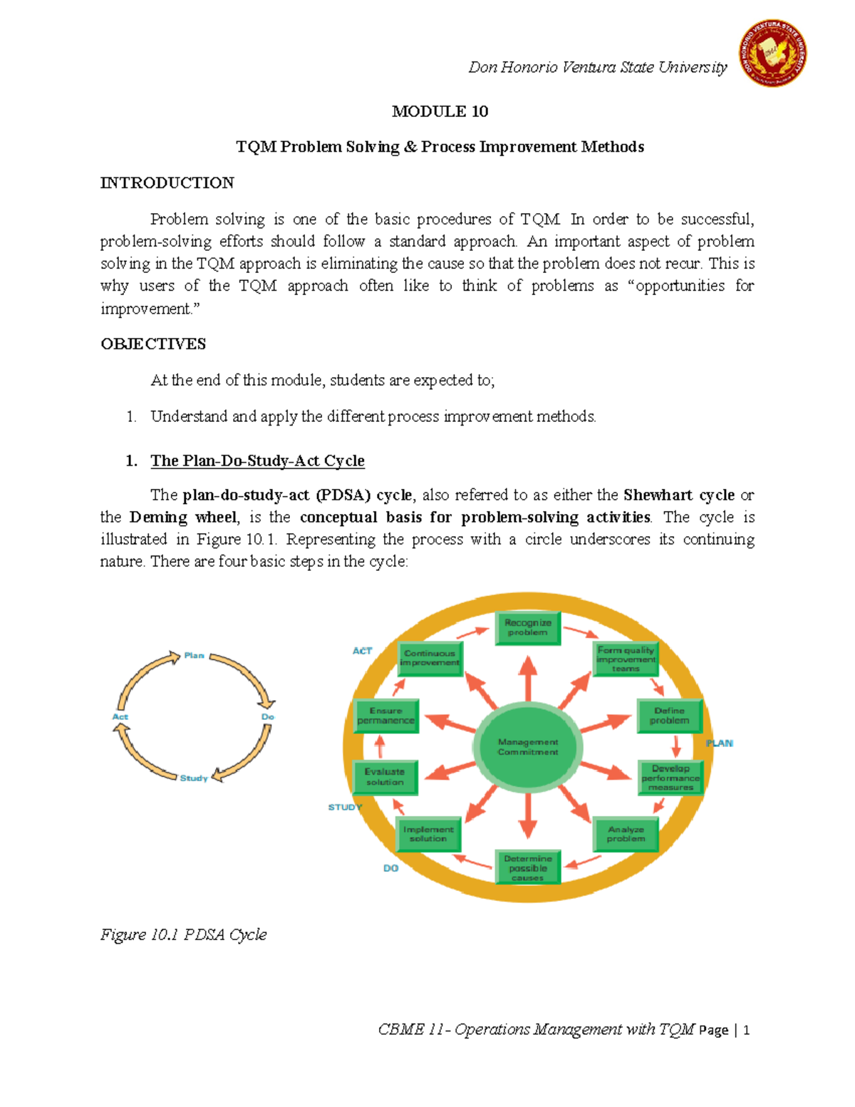 what is the first step in problem solving process in tqm