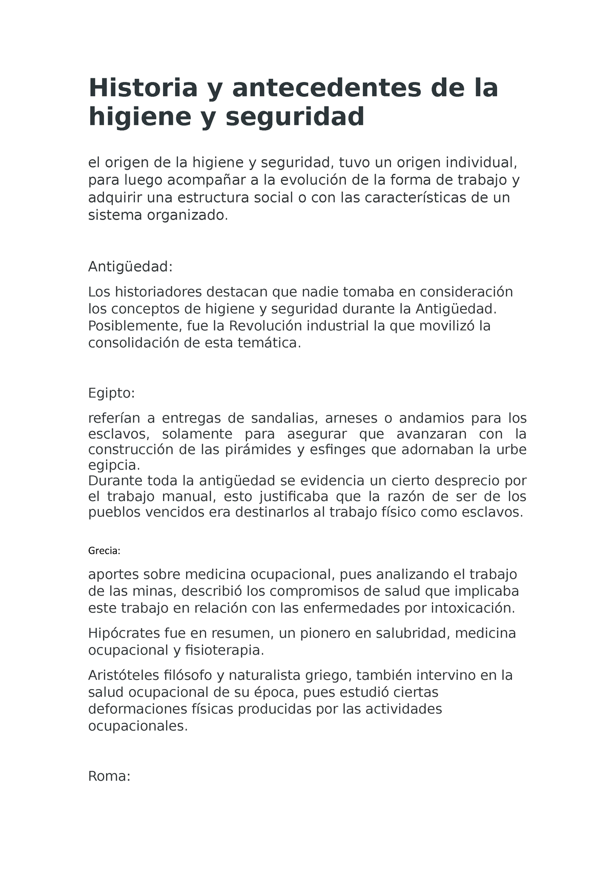 Seguridad E Higiene Modulo 1 Y 2 Resumen Canvas Historia Y Antecedentes De La Higiene Y 8097