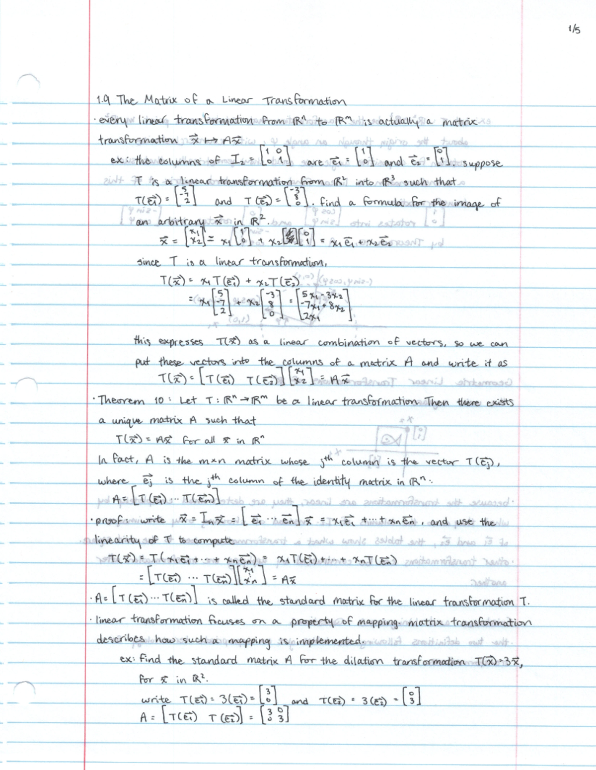 1 9 The Matrix Of A Linear Transformation MATH 221 Studocu   Thumb 1200 1550 