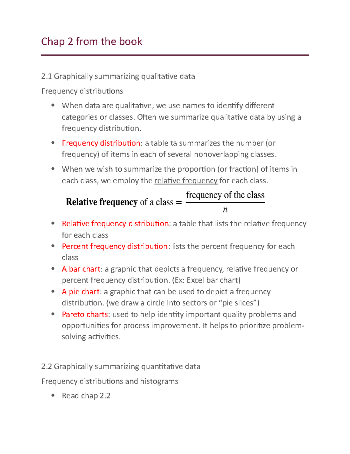 Chap 2 from the book - Lecture notes 2 - Chap 2 from the book 2 ...