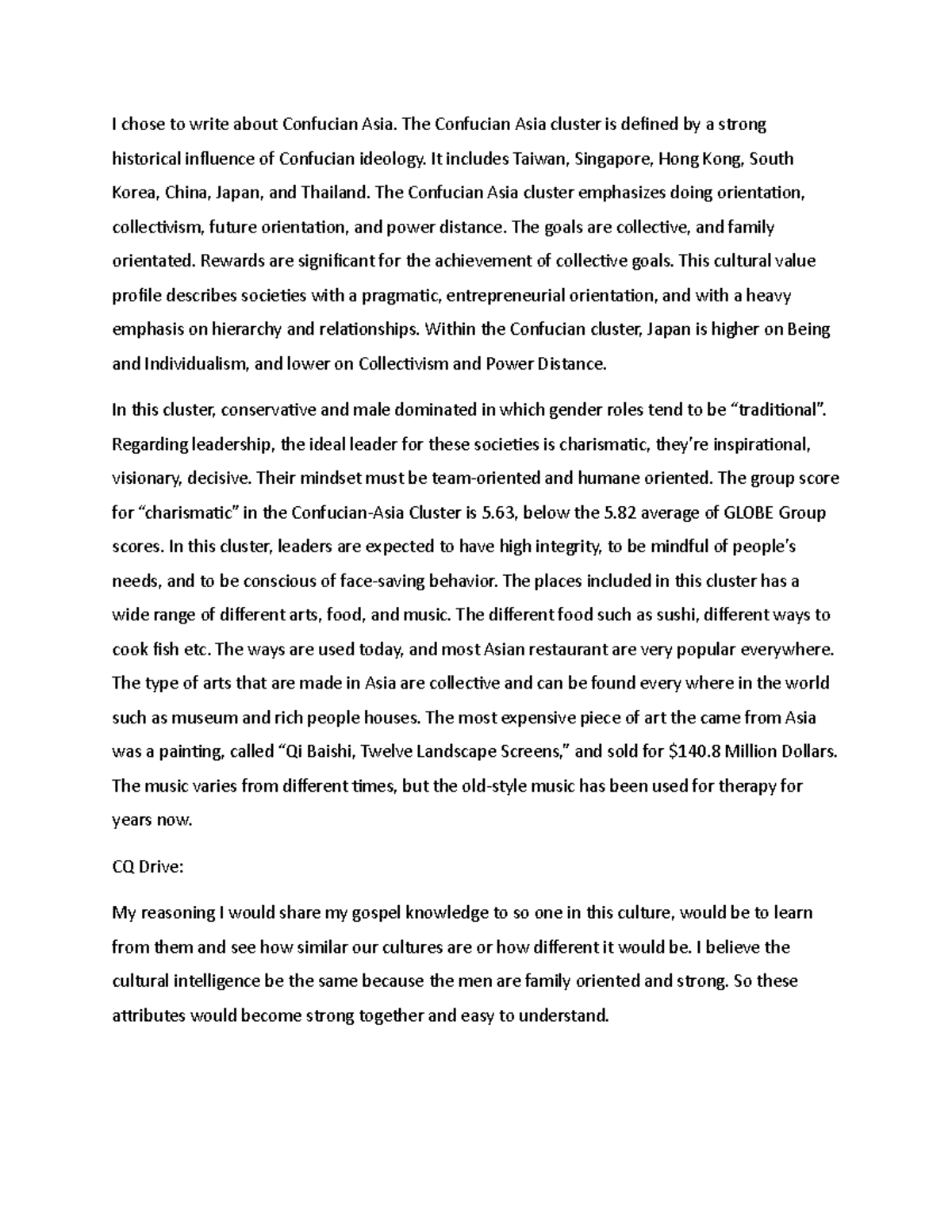 Confucian Asia - Assignment - I Chose To Write About Confucian Asia ...