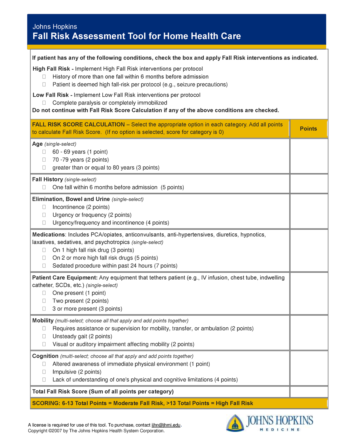 Jhfrat Home Care Modified 6 22 17 Fall Risk Assessment Tool A License   Thumb 1200 1553 