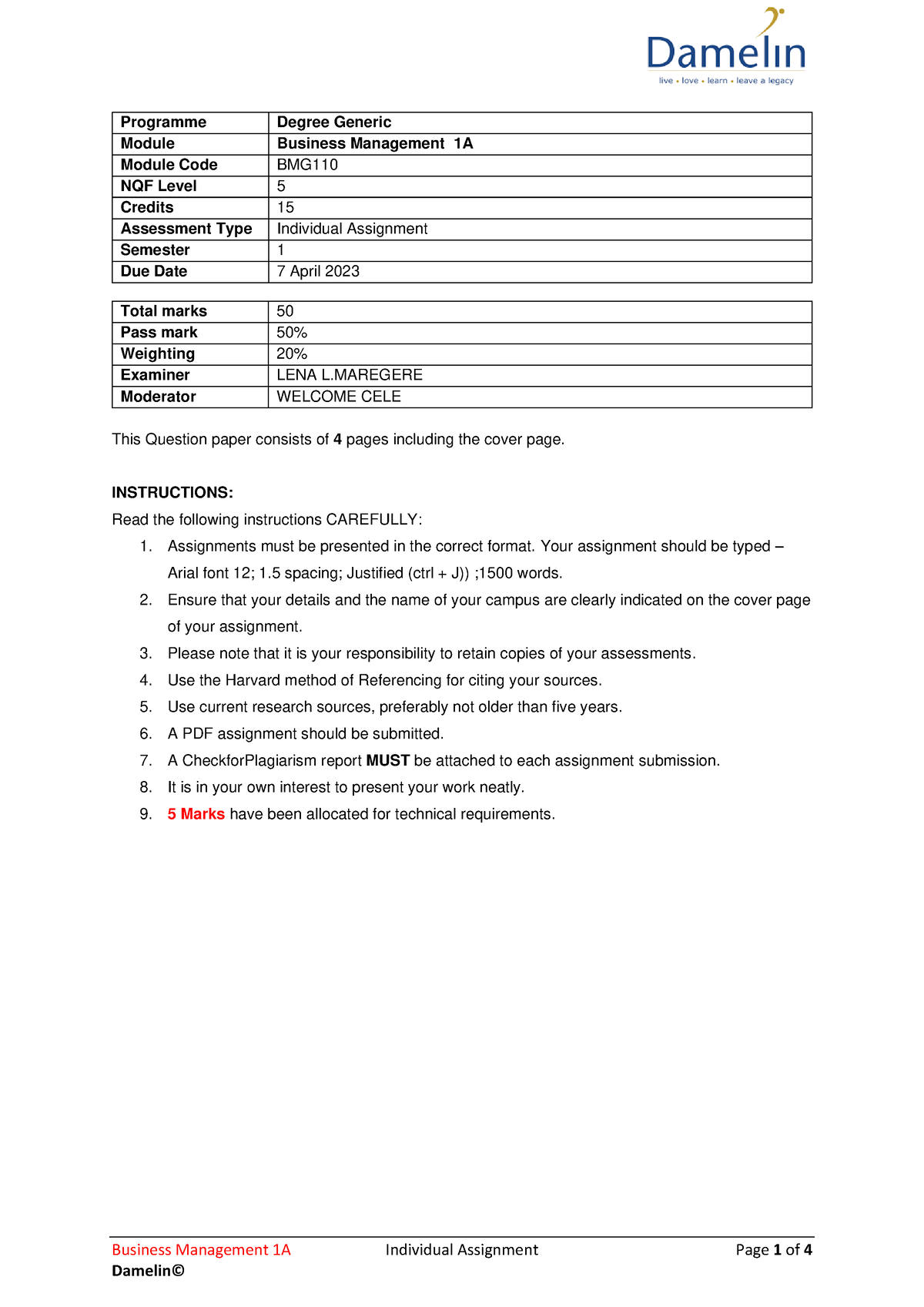 sqa national 5 business management assignment template