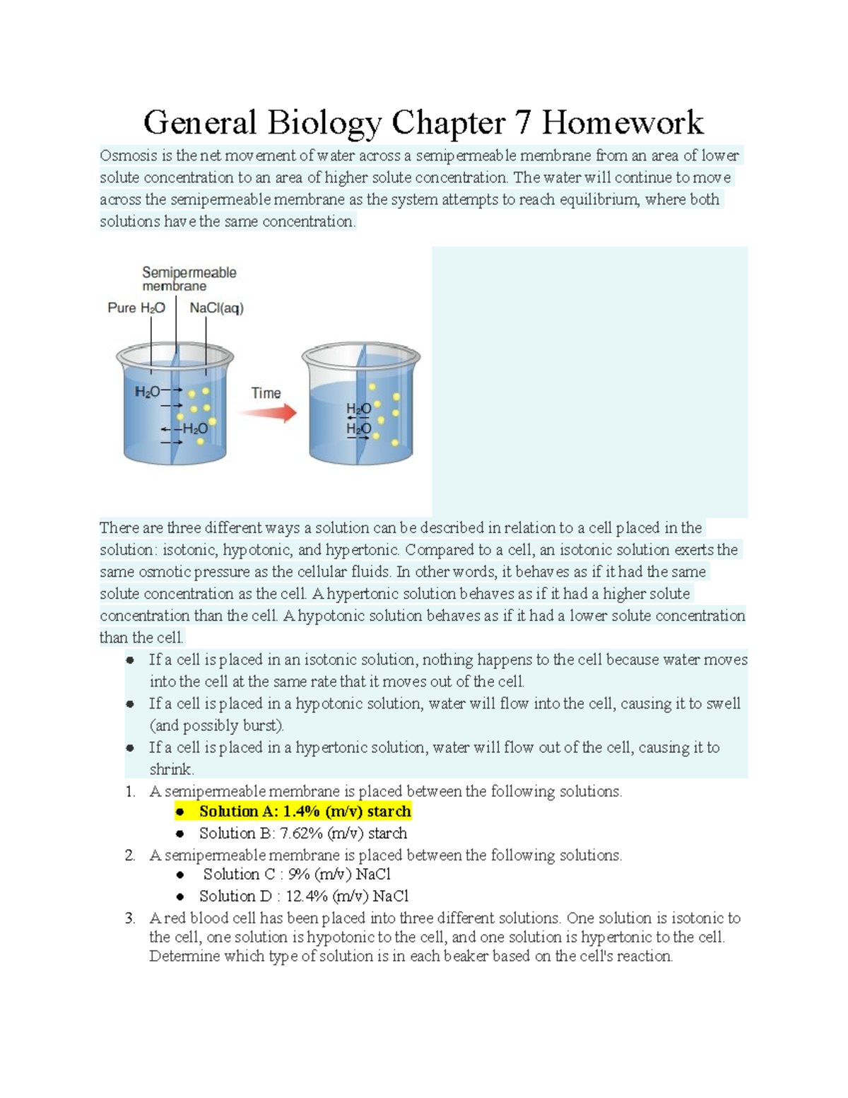 biology chapter 7 homework answers