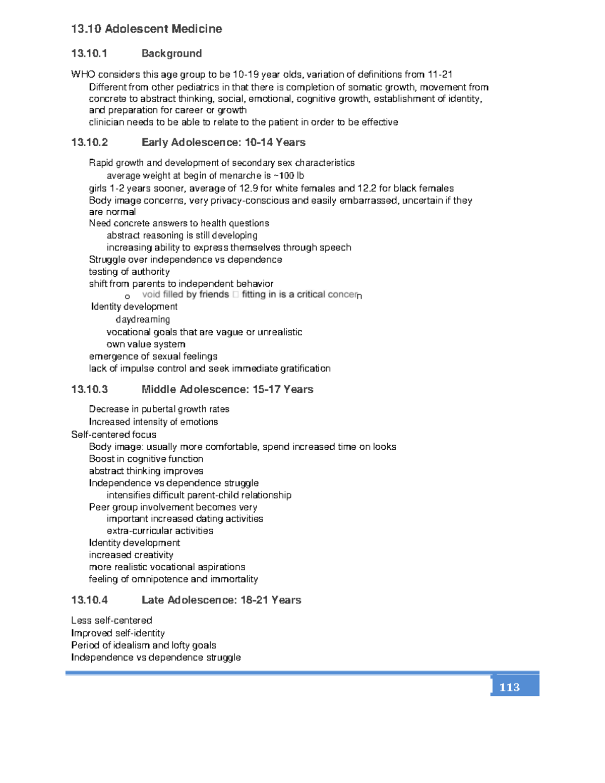 Adolescent Medicine - Studocu