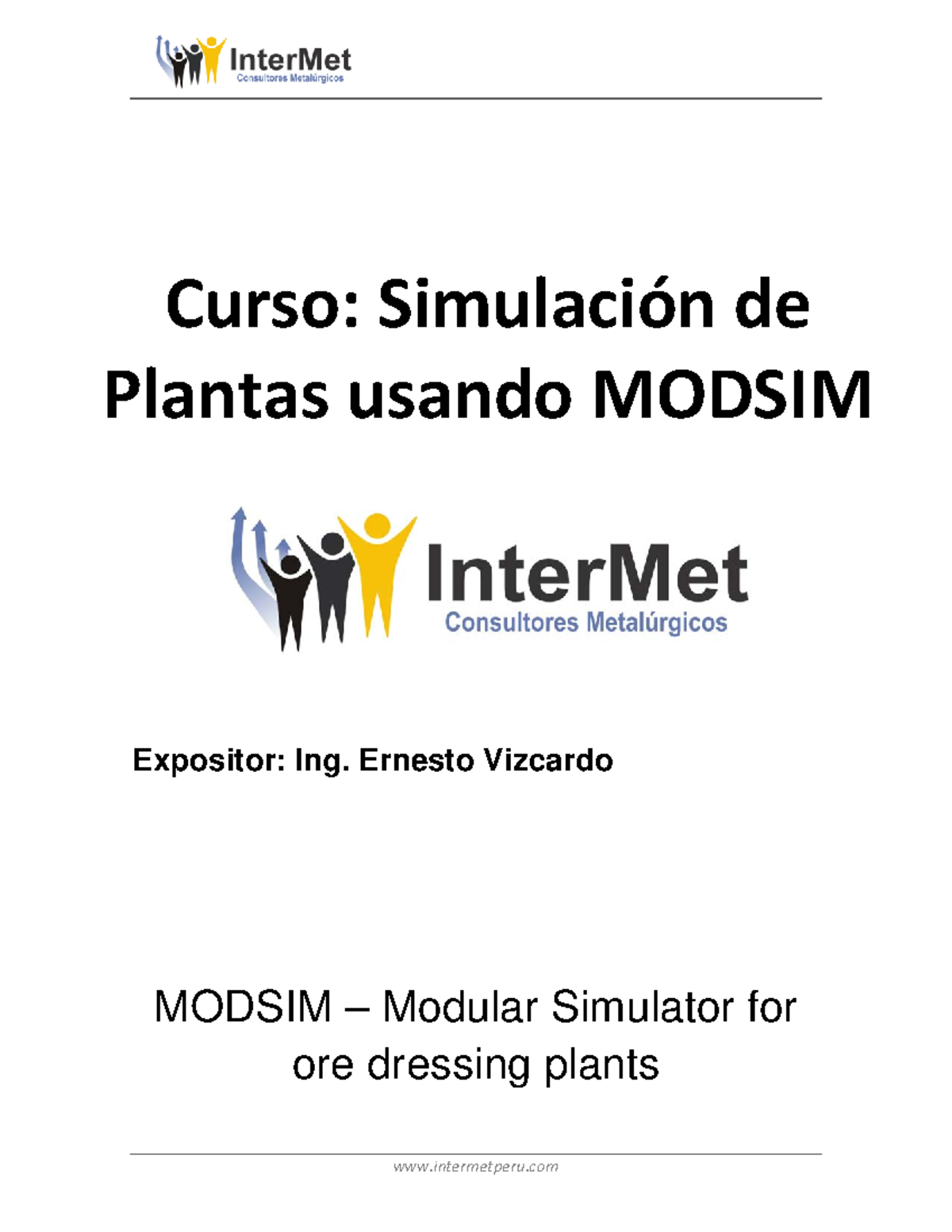 Manual Modsim - Expositor: Ing. Ernesto Vizcardo MODSIM – Modular ...