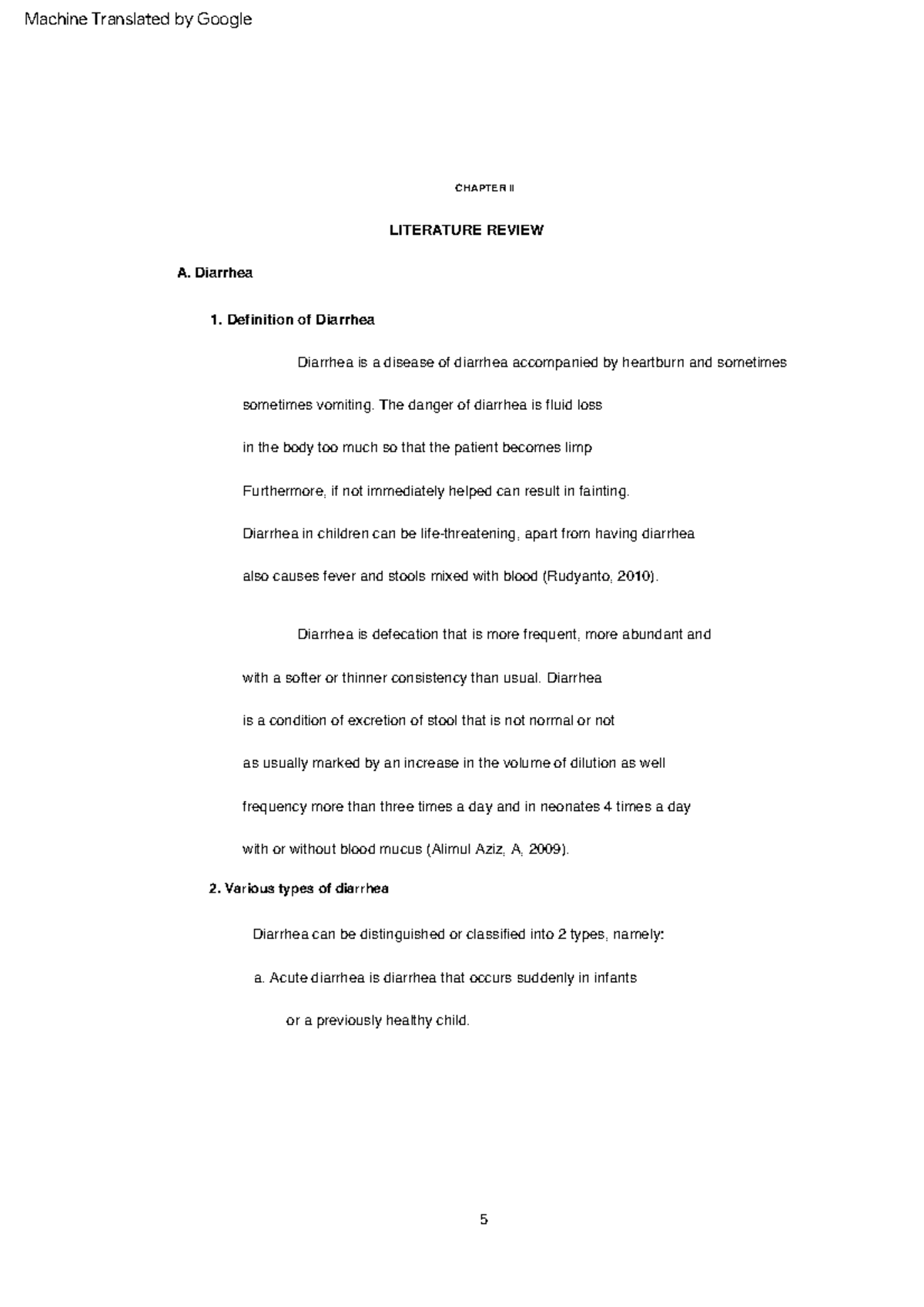 Biological-316 - Notes - Diarrhea is a disease of diarrhea accompanied ...