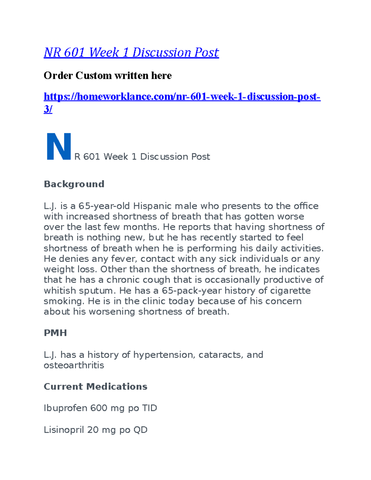 NR 601 Week 1 Discussion Post - NR 601 Week 1 Discussion Post Order ...