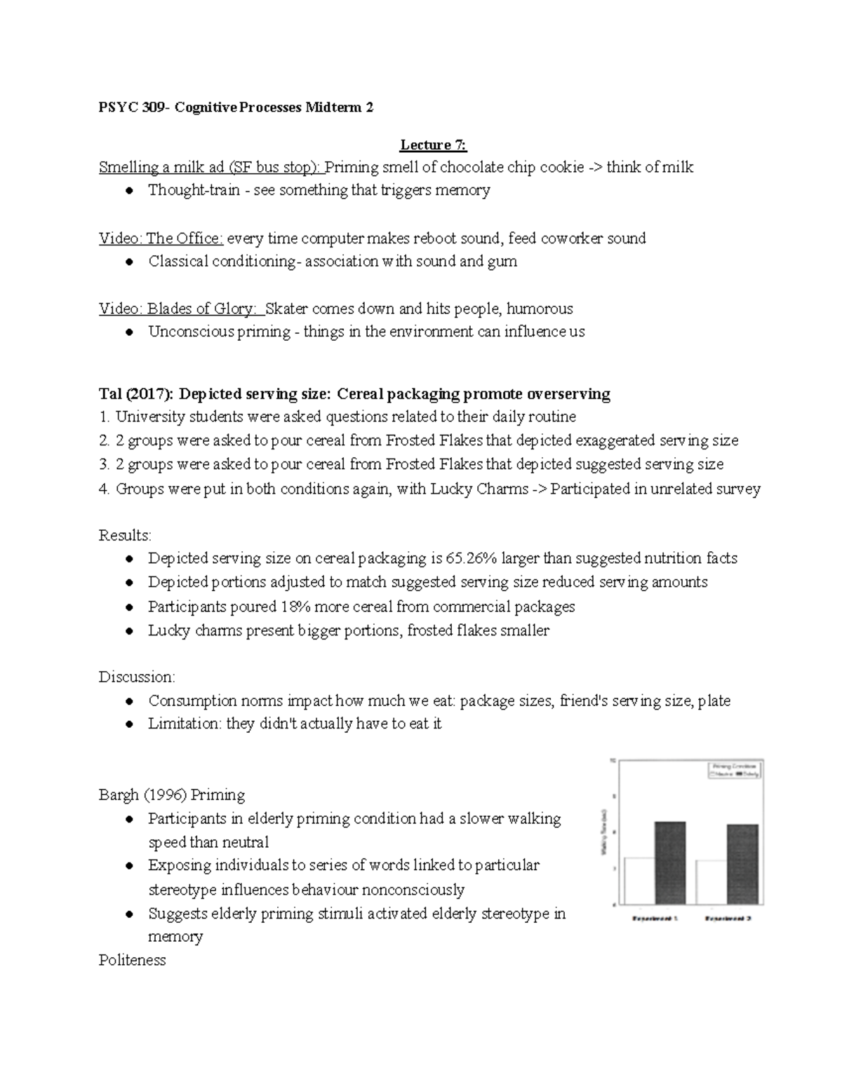 Psych 309 Midterm 2 Summary - PSYC Cognitive Processes Midterm 2 ...
